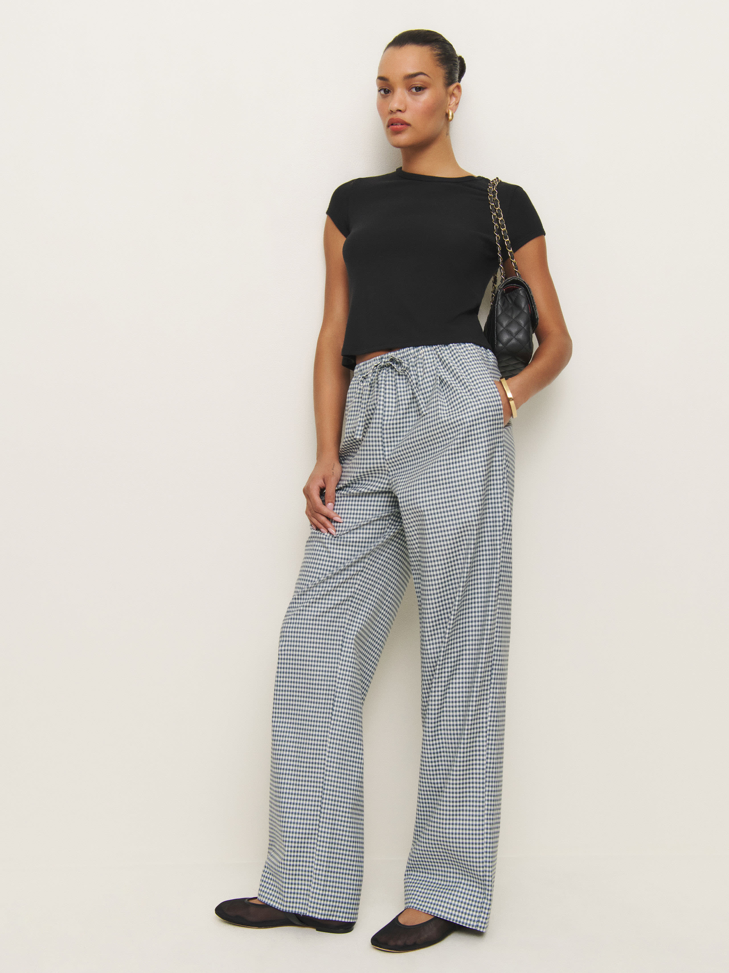Reformation Micah Pant In Slate Check