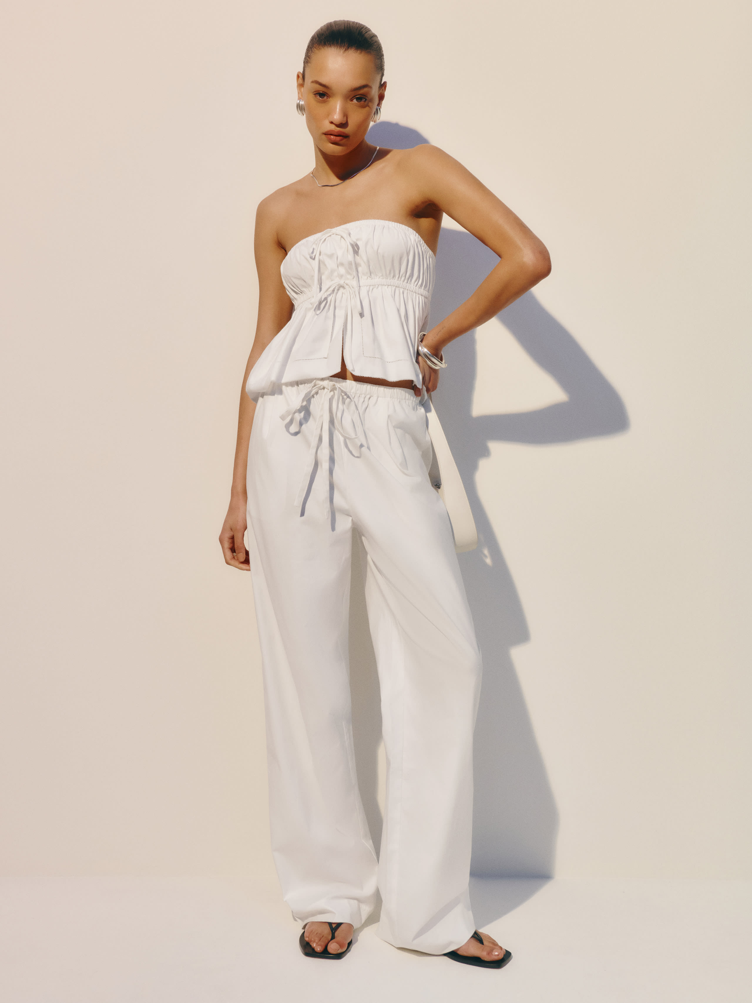 Shop Reformation Micah Pant In White