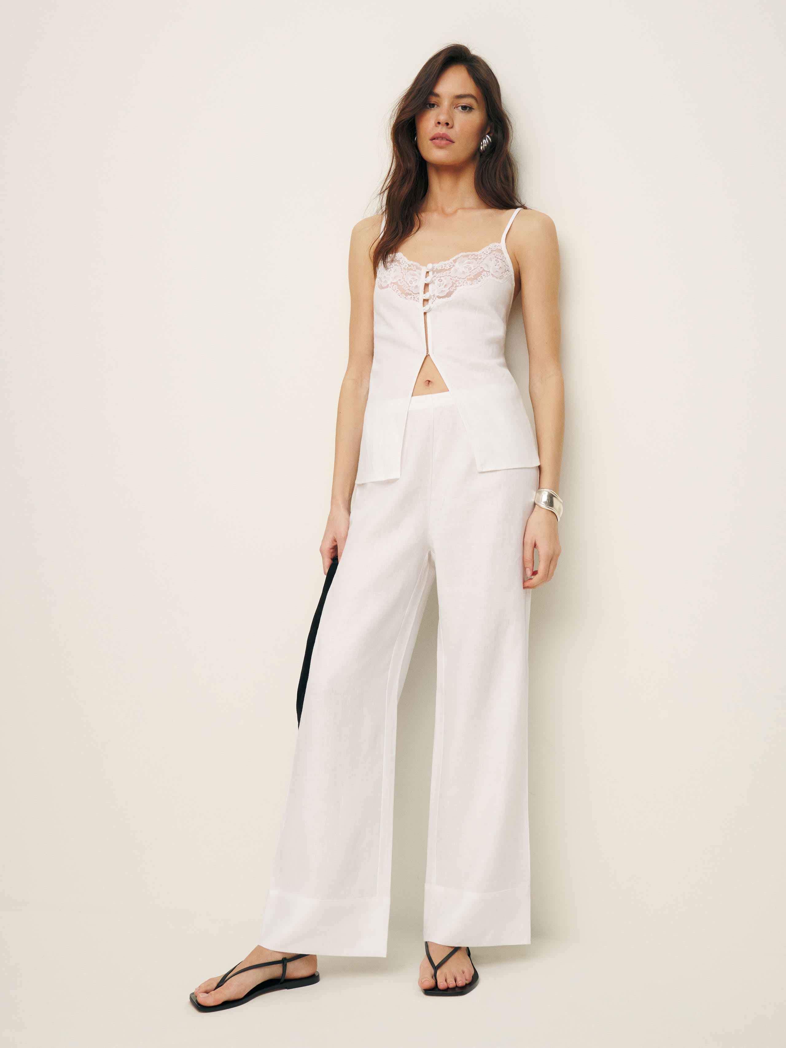Reformation Tess Linen Two Piece In White