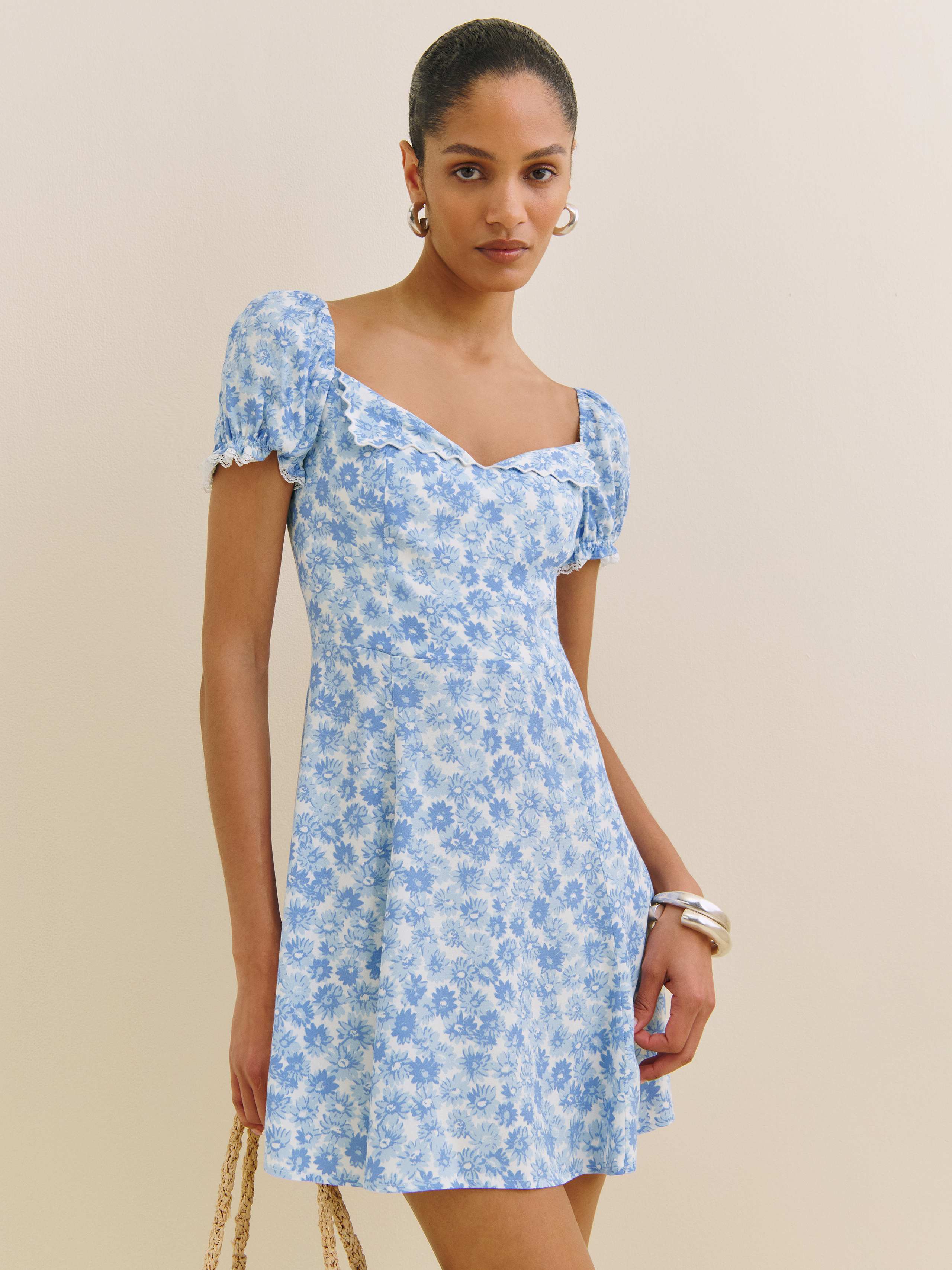 Reformation Suzette Dress In Blue