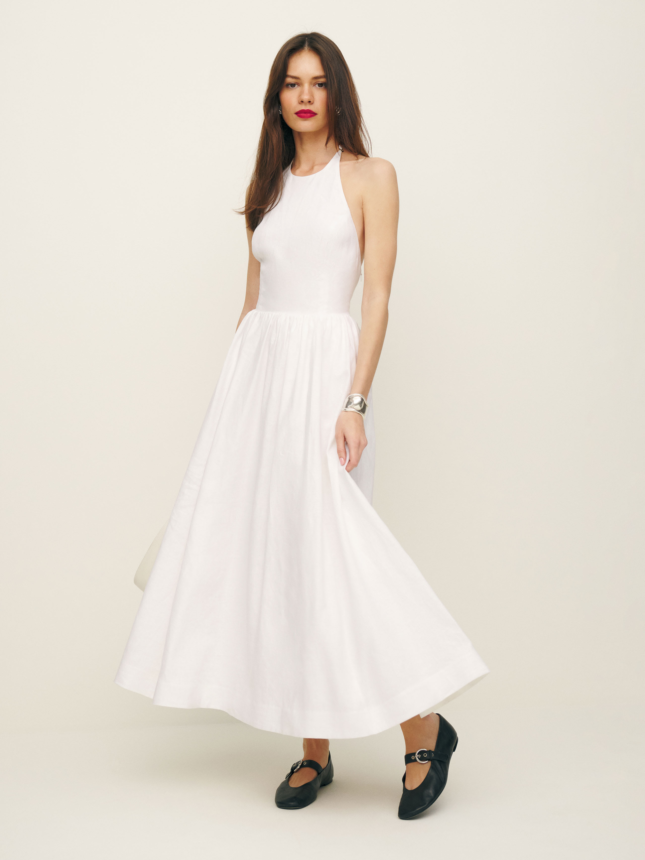 Shop Reformation Percy Linen Dress In White