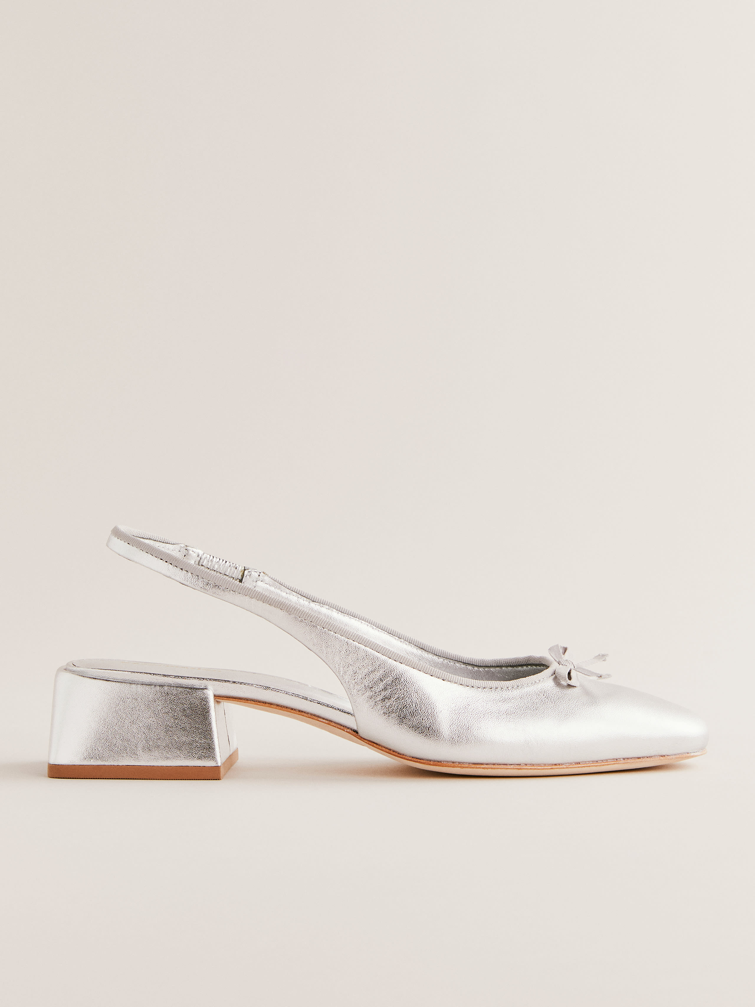 Shop Reformation Margarita Slingback Heel In Silver