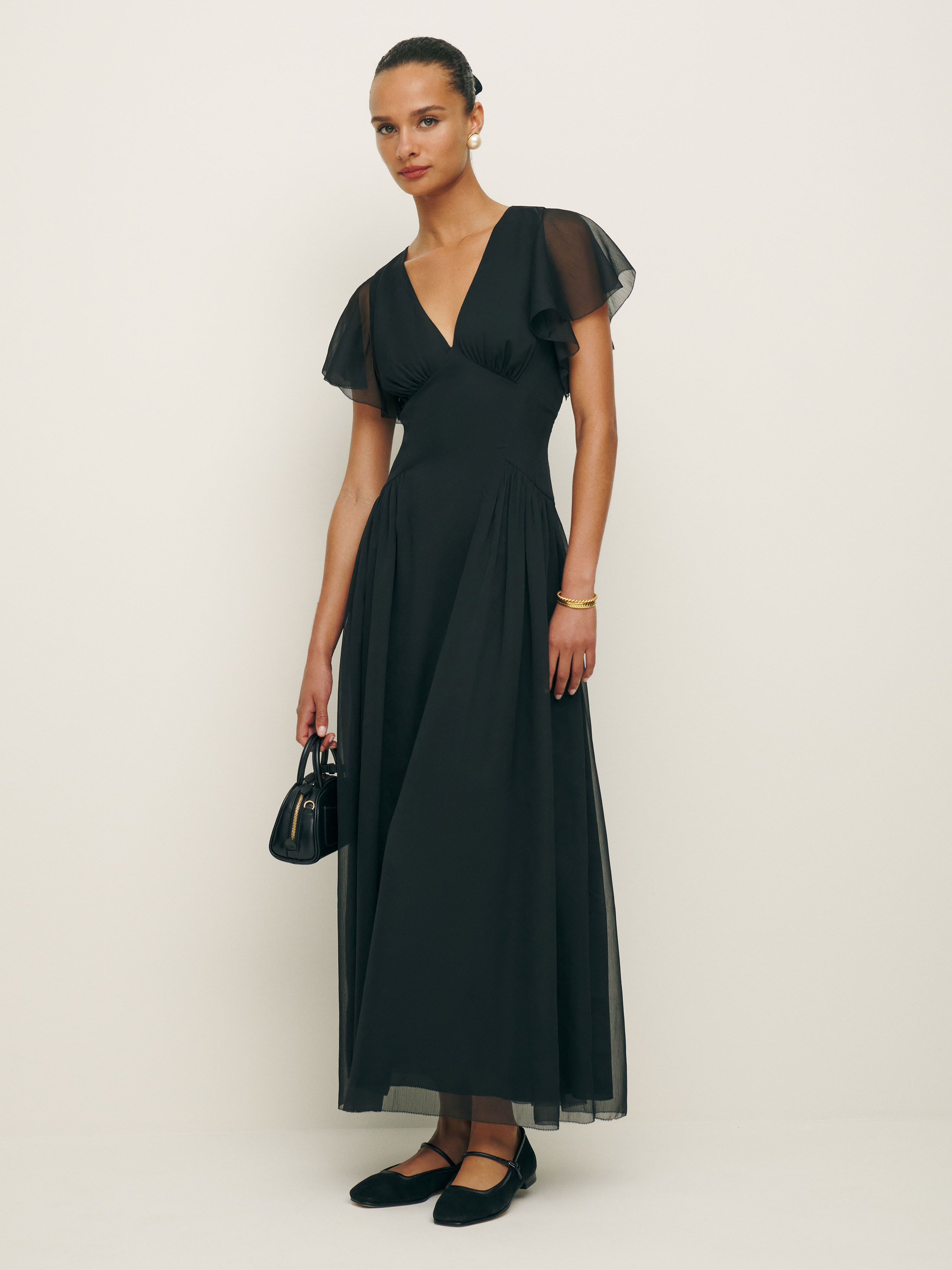 Shop Reformation Winslet Dress In Black