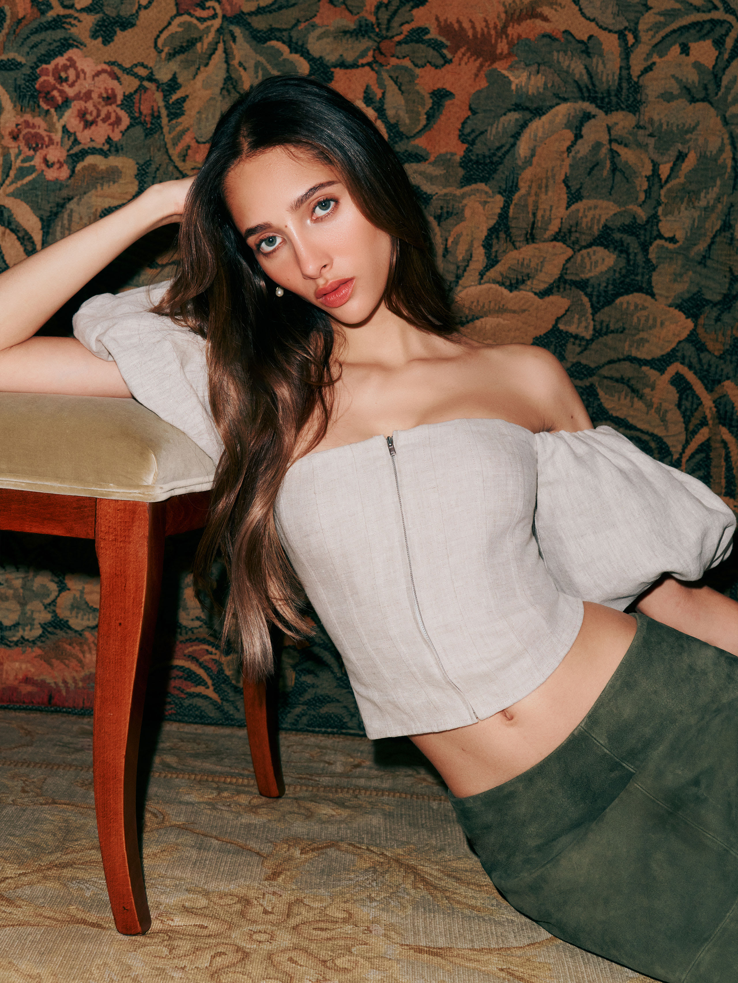 Shop Reformation Thayer Top In Oatmeal