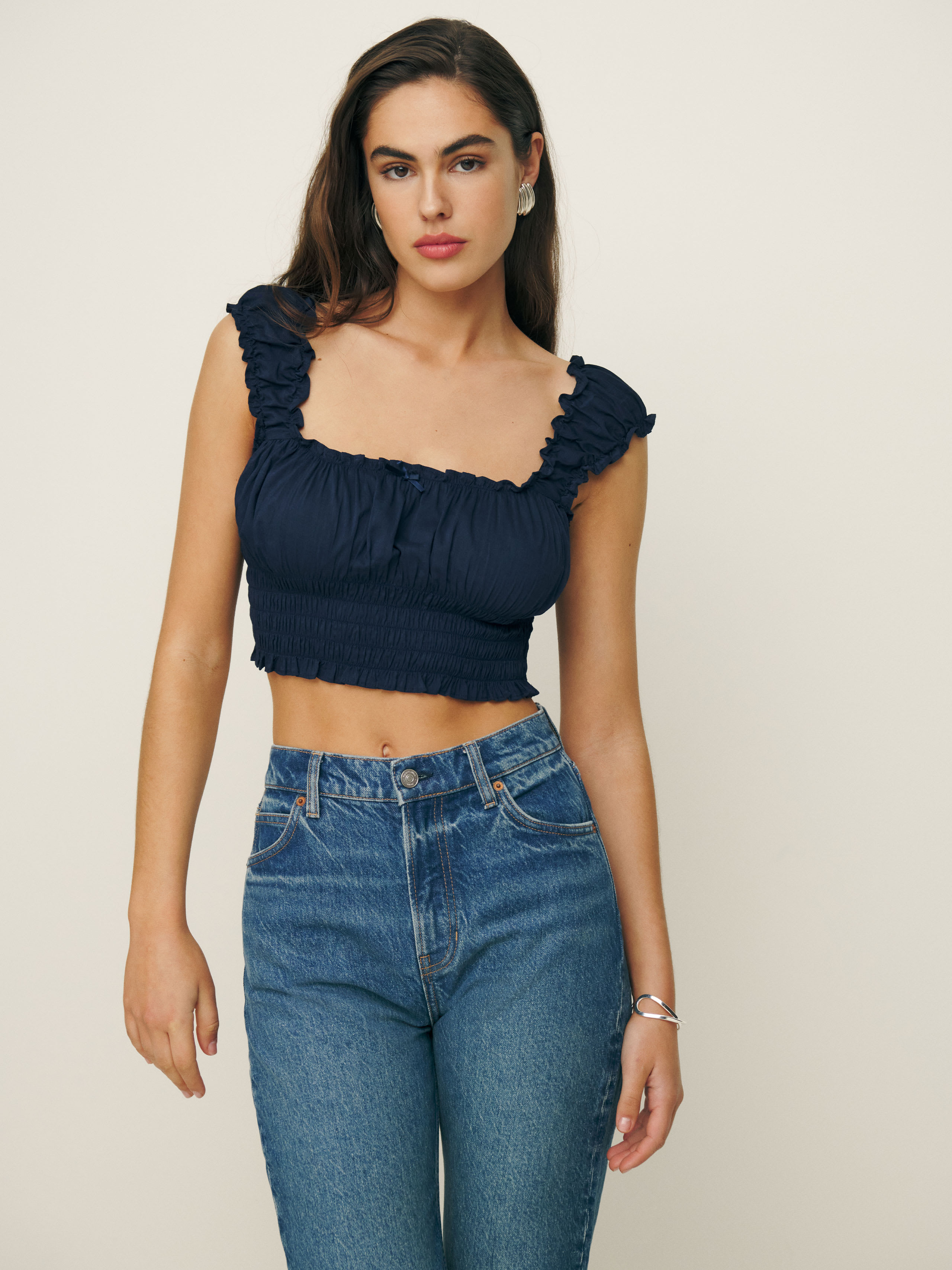 Shop Reformation Emberly Top In Midnight