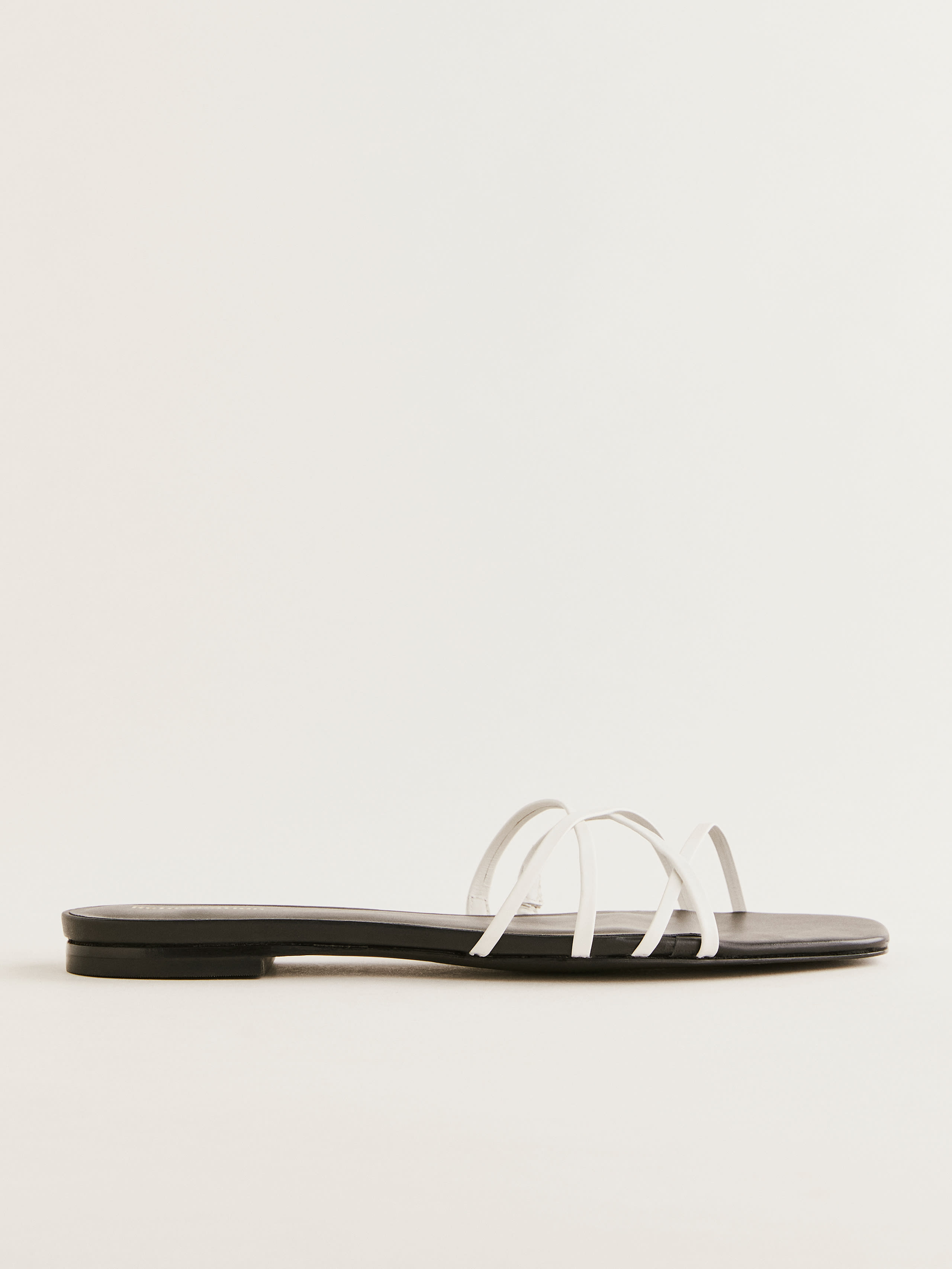 Reformation Wagner Strappy Flat Sandal In White