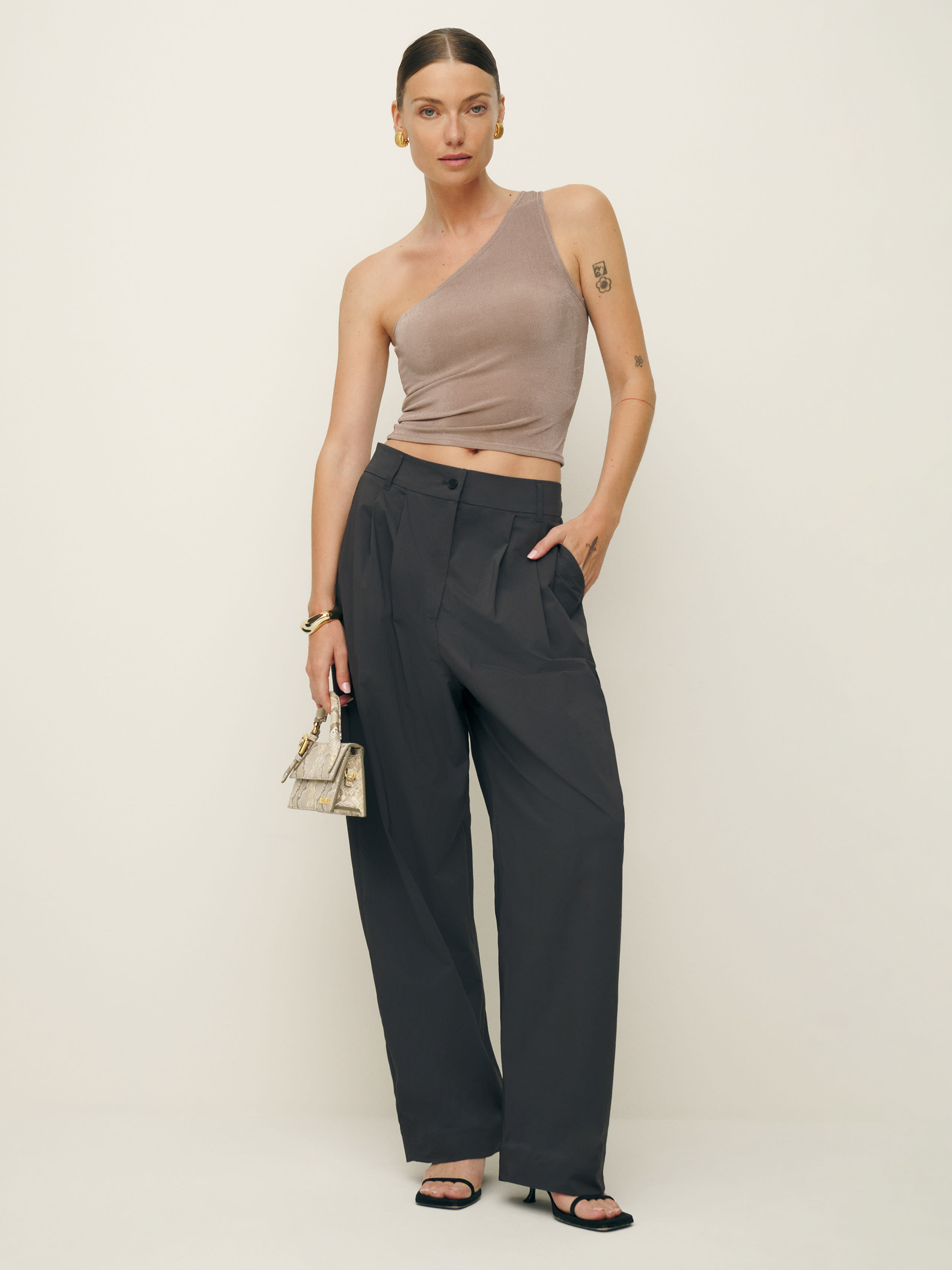 Reformation Petites Danielle Pant In Morel