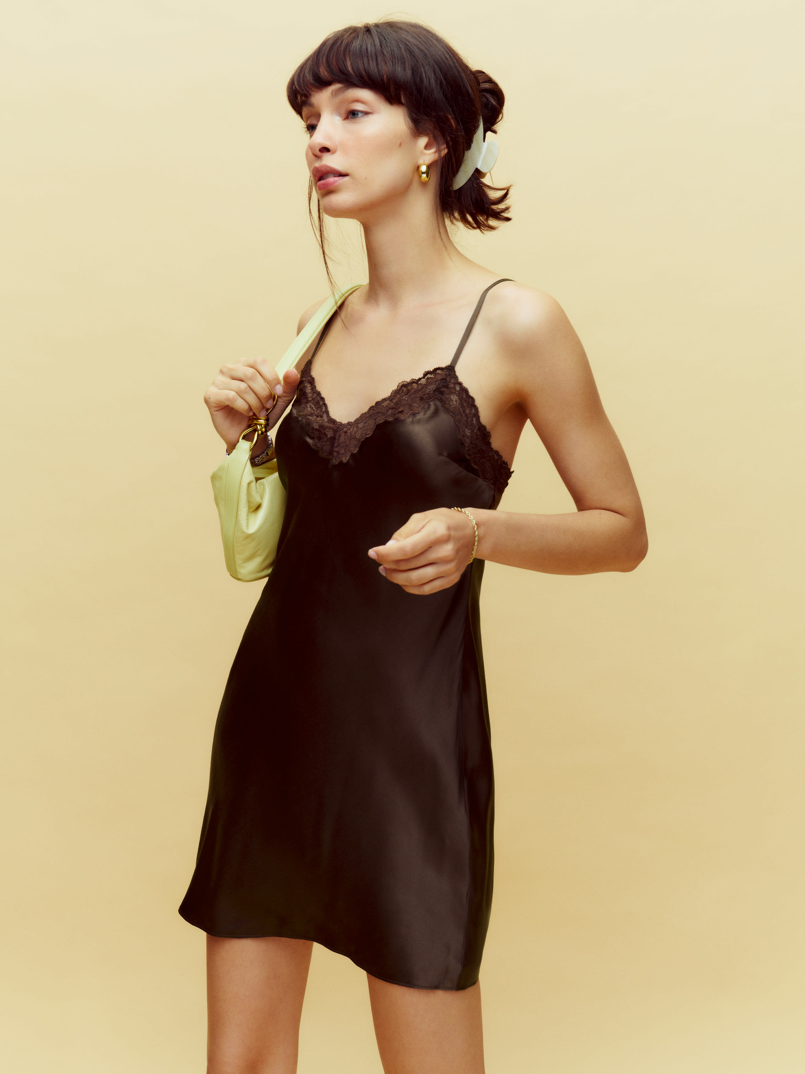 REFORMATION MARINA SILK DRESS 