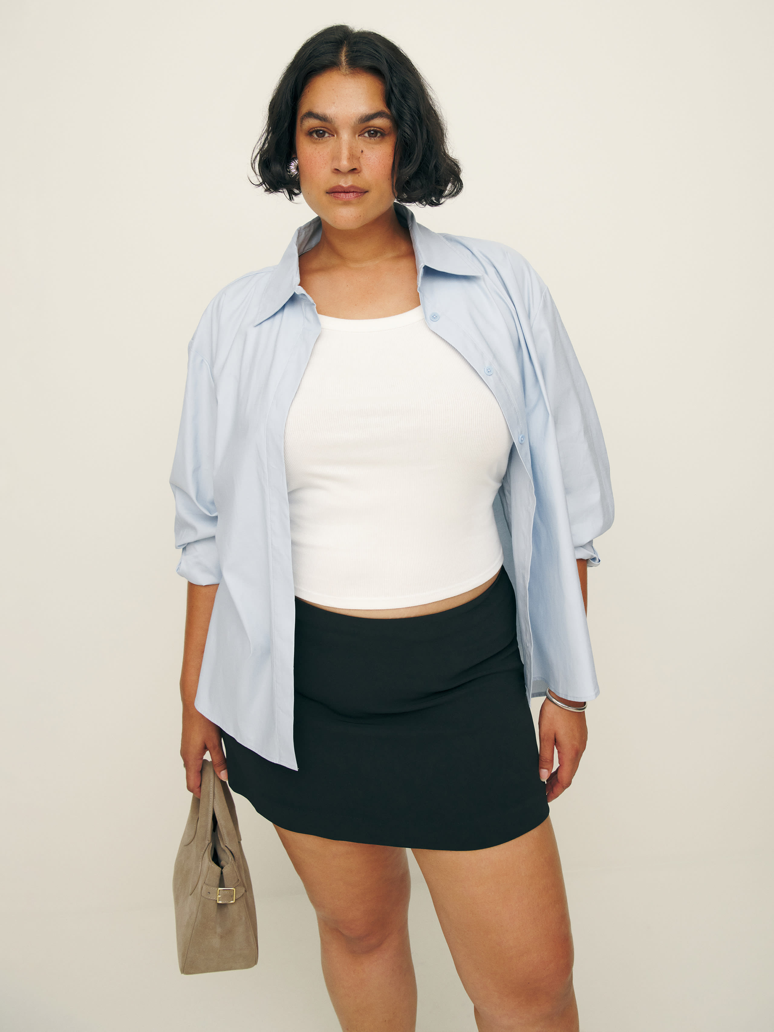 Reformation Carla Low Waist Skirt Es In Black