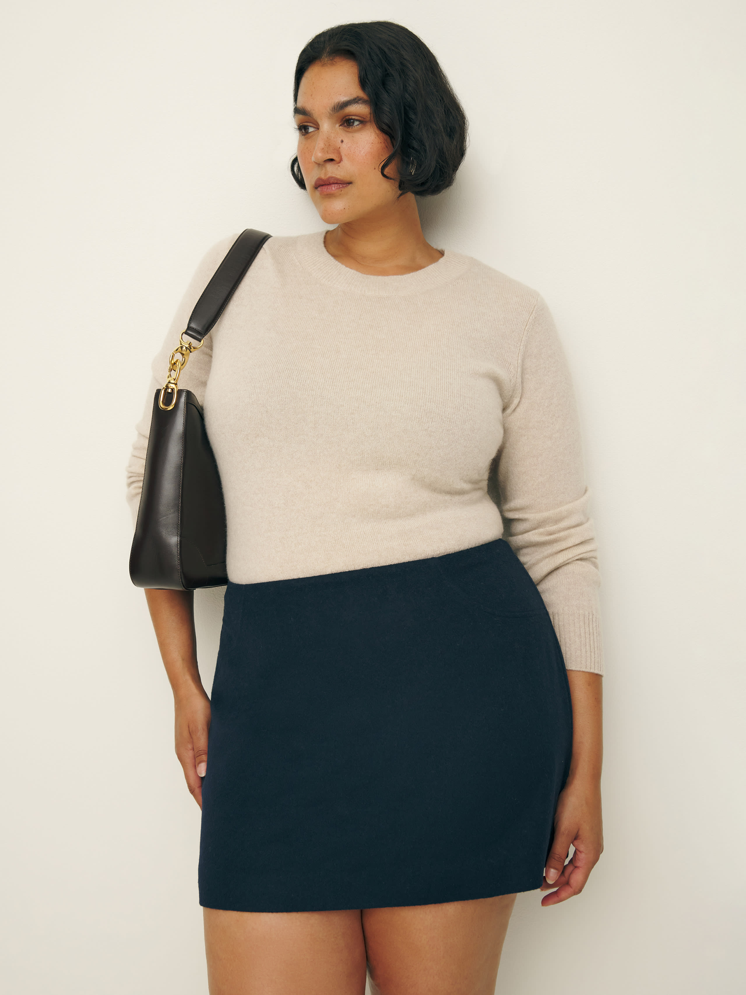 Reformation Buxton Skirt Es In Navy