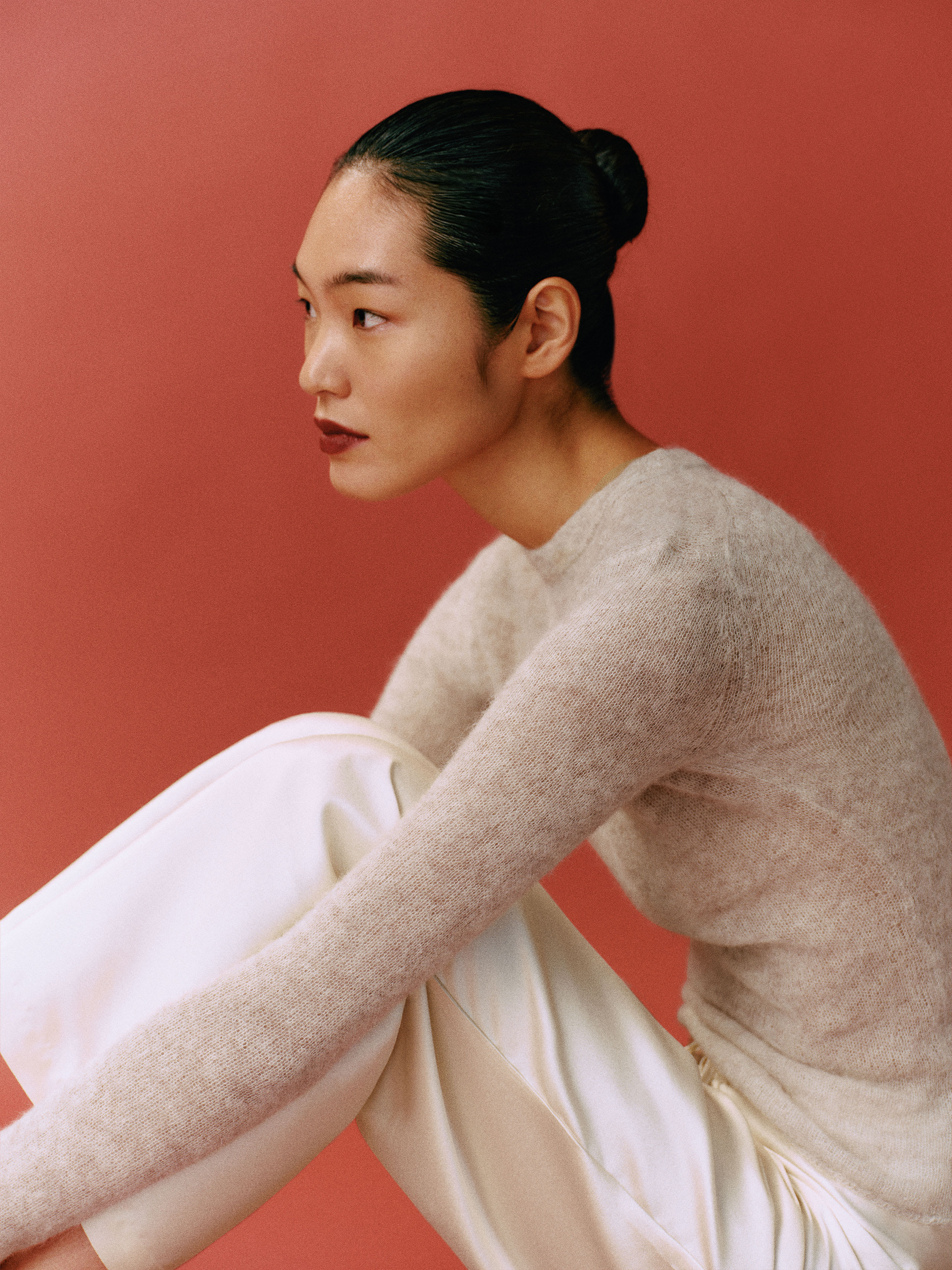 Reformation Alice Sheer Alpaca Crew In Barley