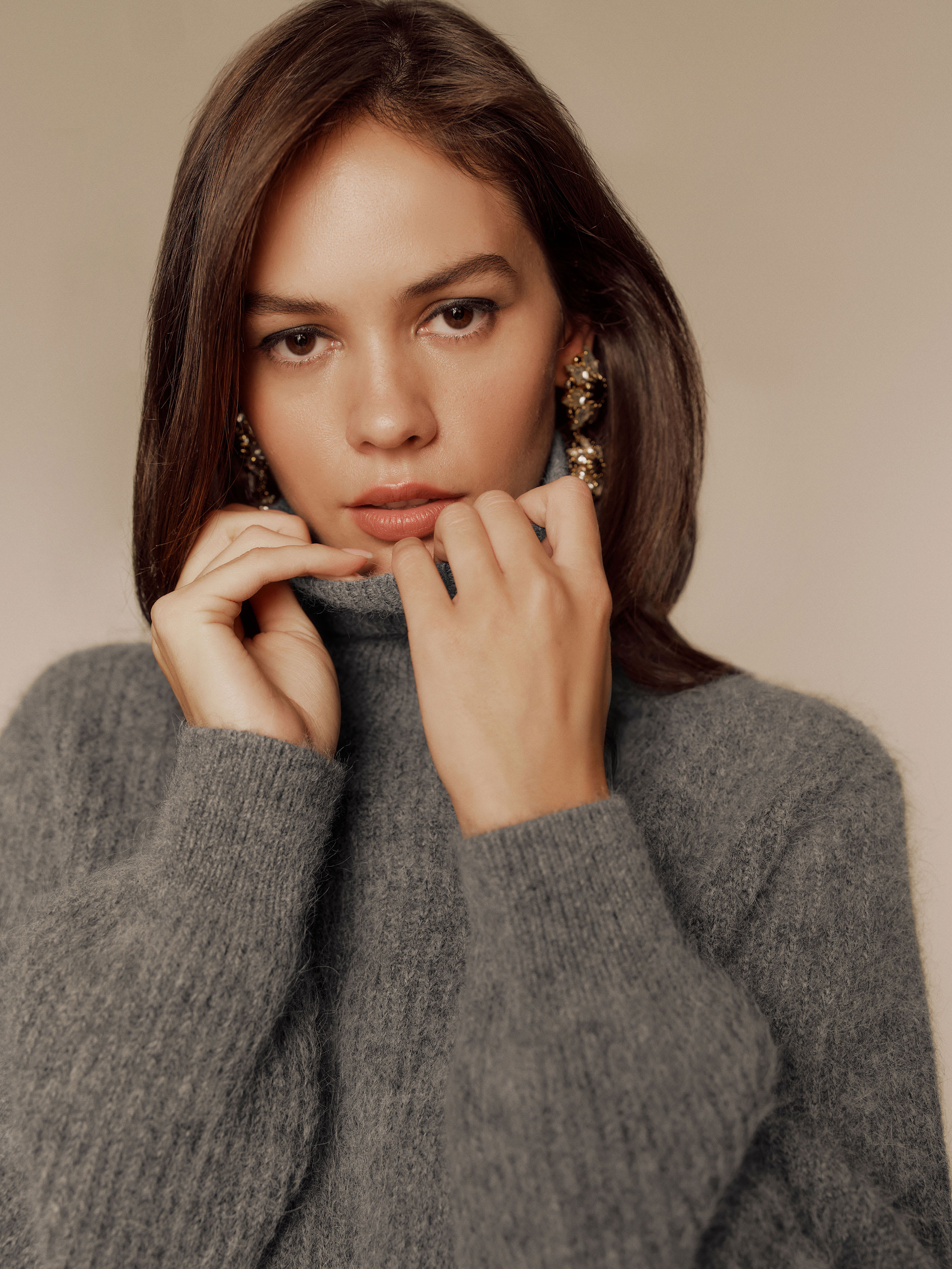 REFORMATION COSMIA ALPACA BLEND TURTLENECK SWEATER 