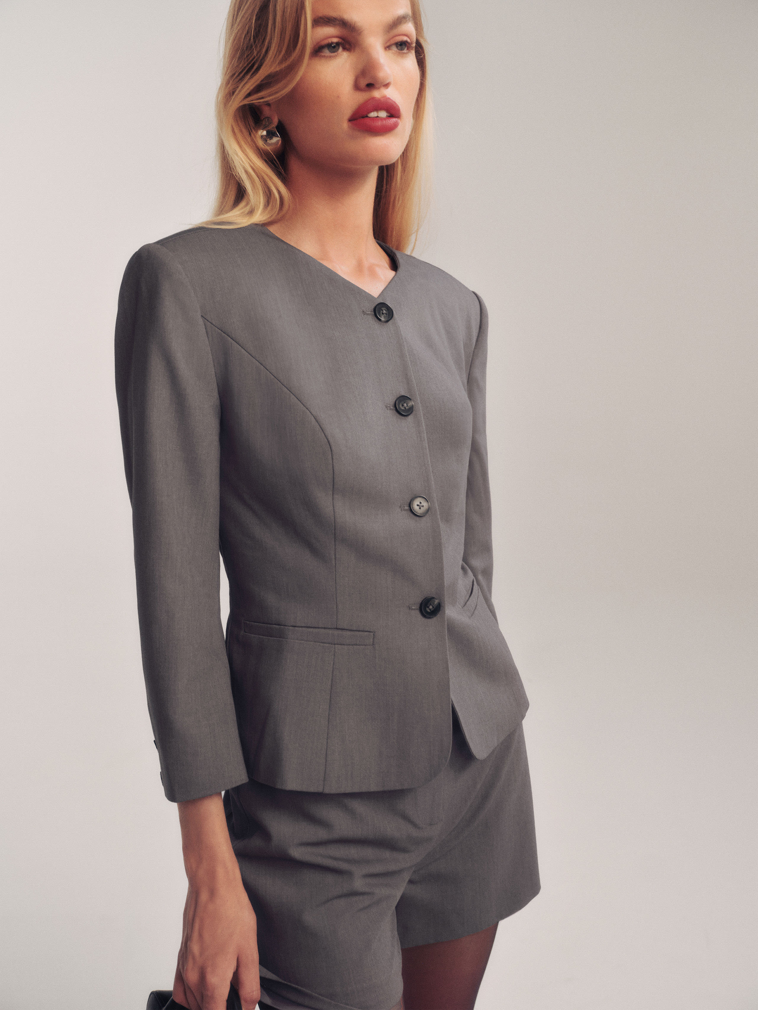 Reformation Luc Jacket In Grey
