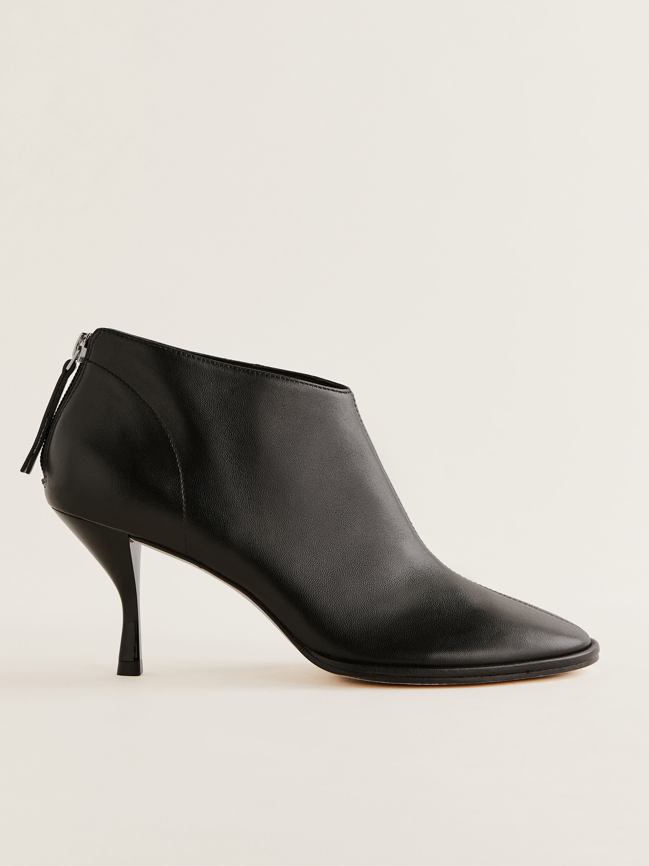 Reformation Gretel Ankle Boot In Black Leather