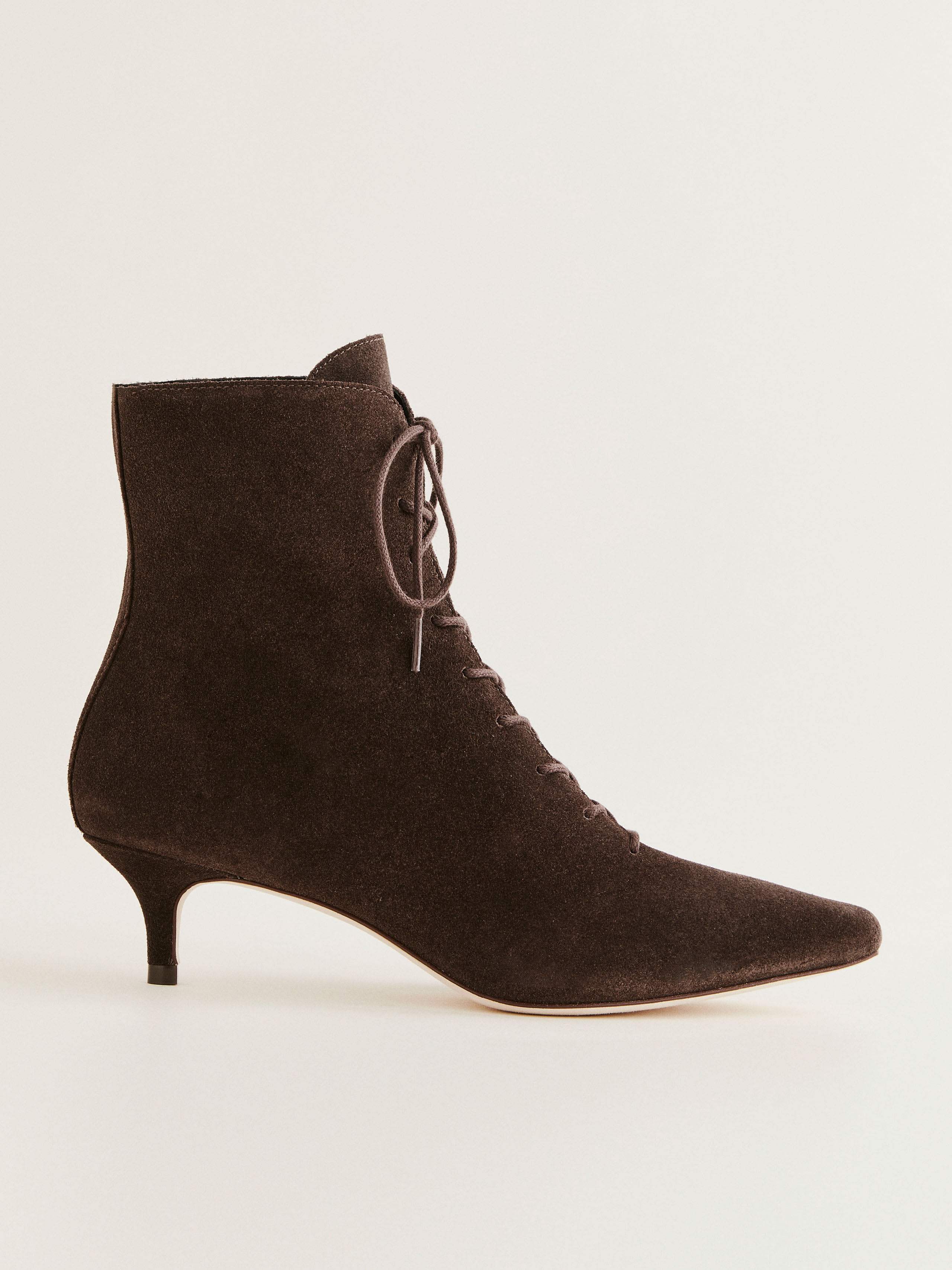 Reformation Kittie Lace Up Boot In Boss Suede