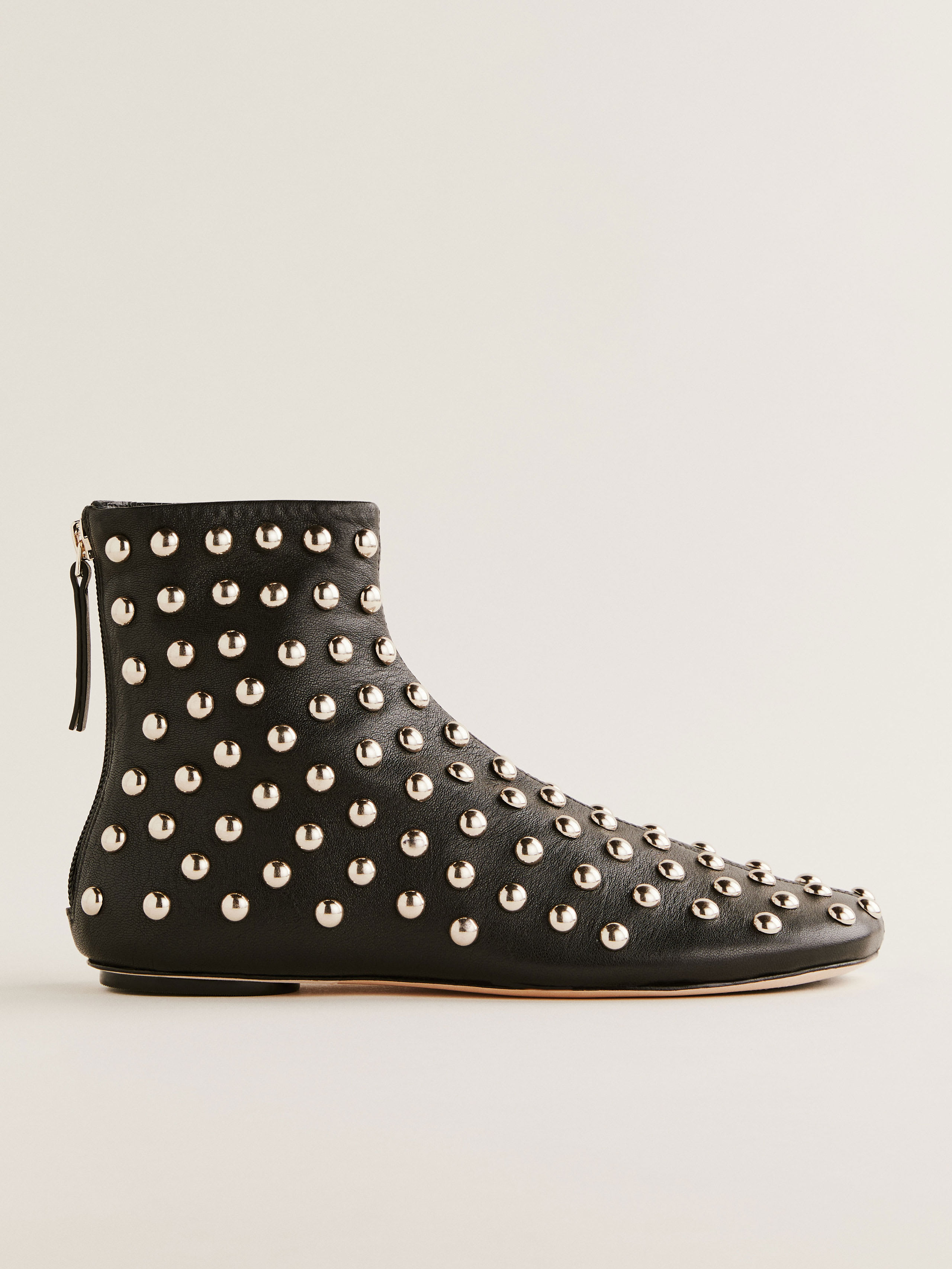 Reformation Payton Stretch Bootie In Black Dome Studs