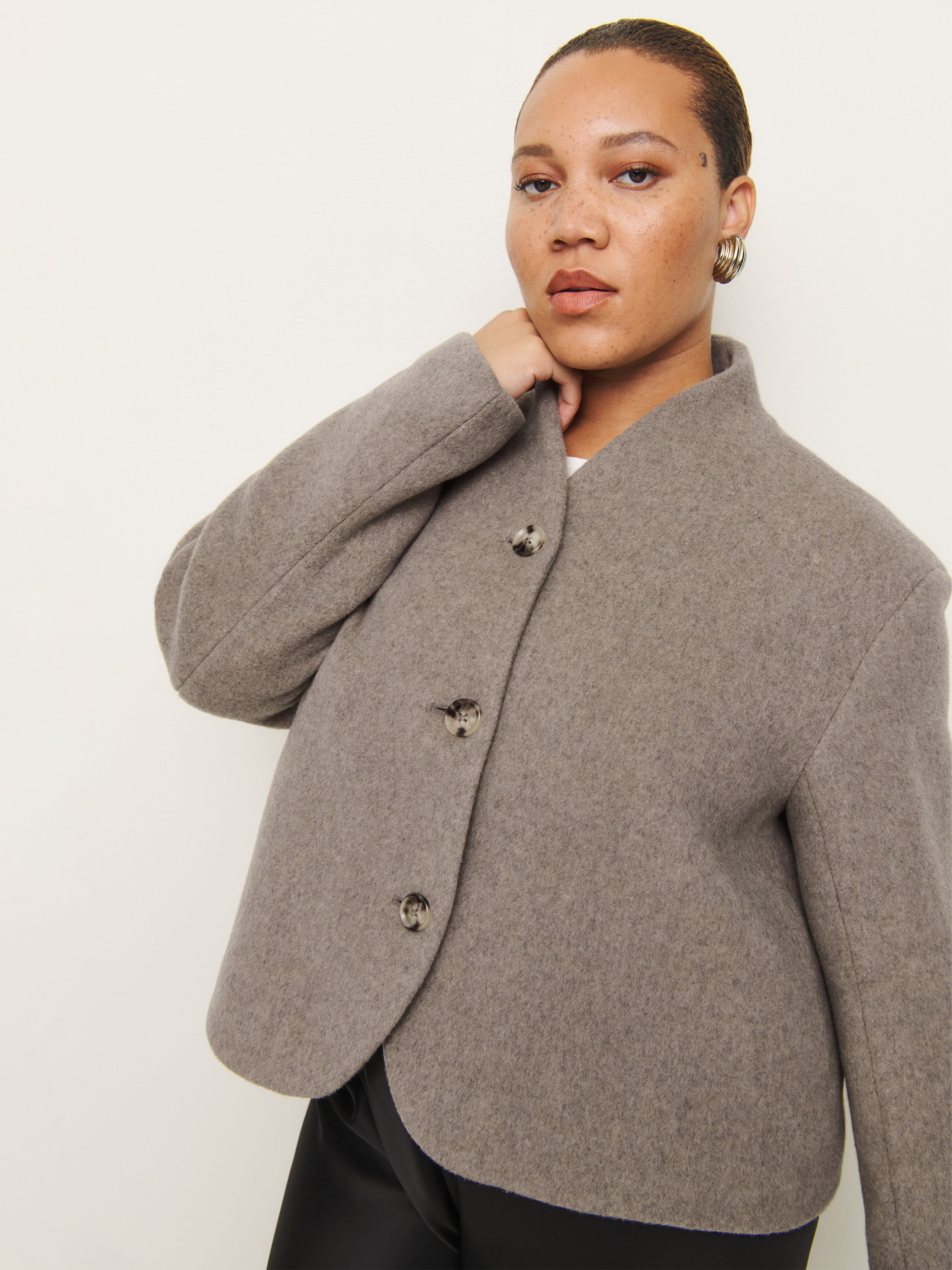 Reformation Owen Jacket Es In Stone