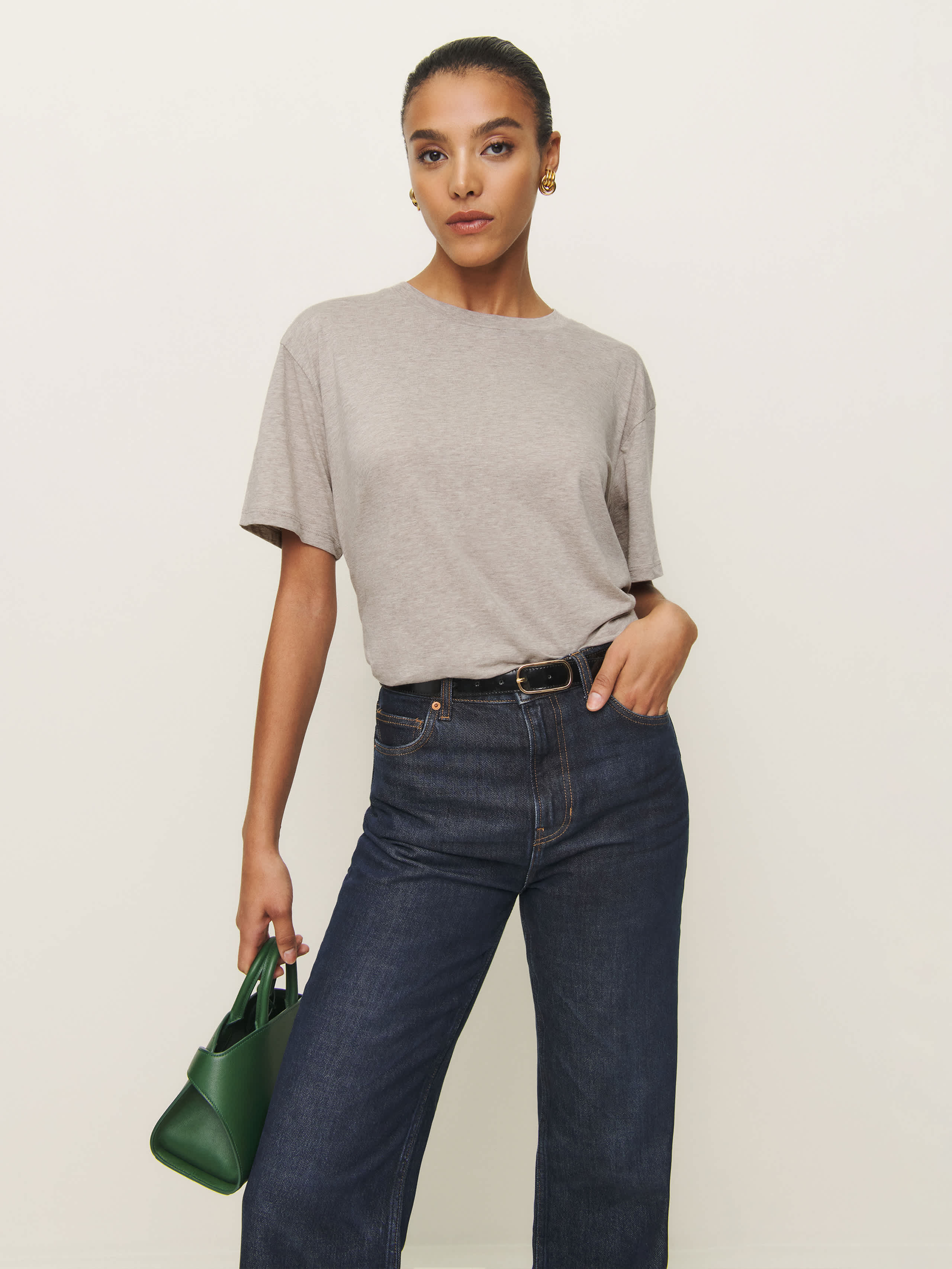 REFORMATION LIAM OVERSIZED TEE 