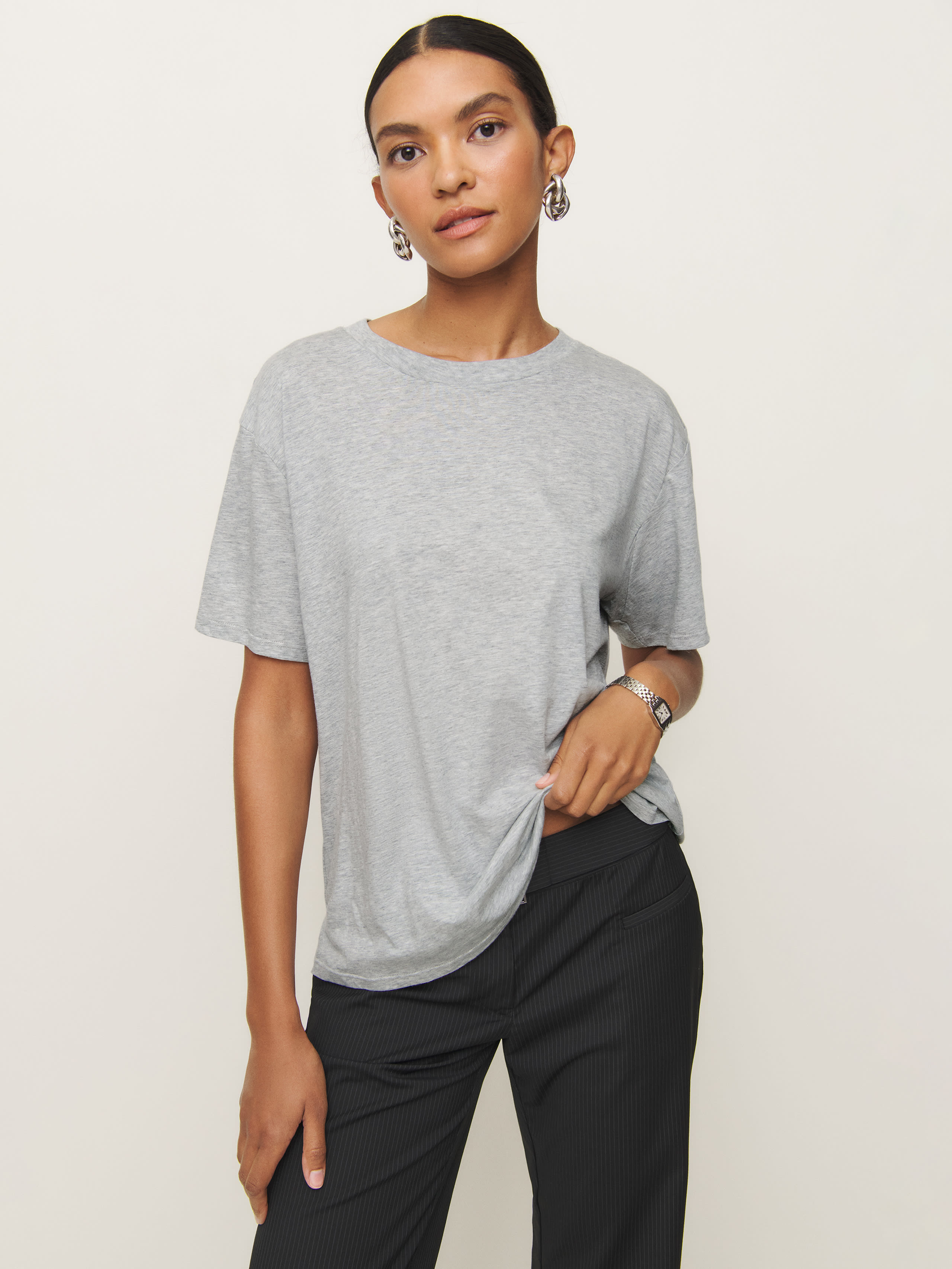 REFORMATION LIAM OVERSIZED TEE 
