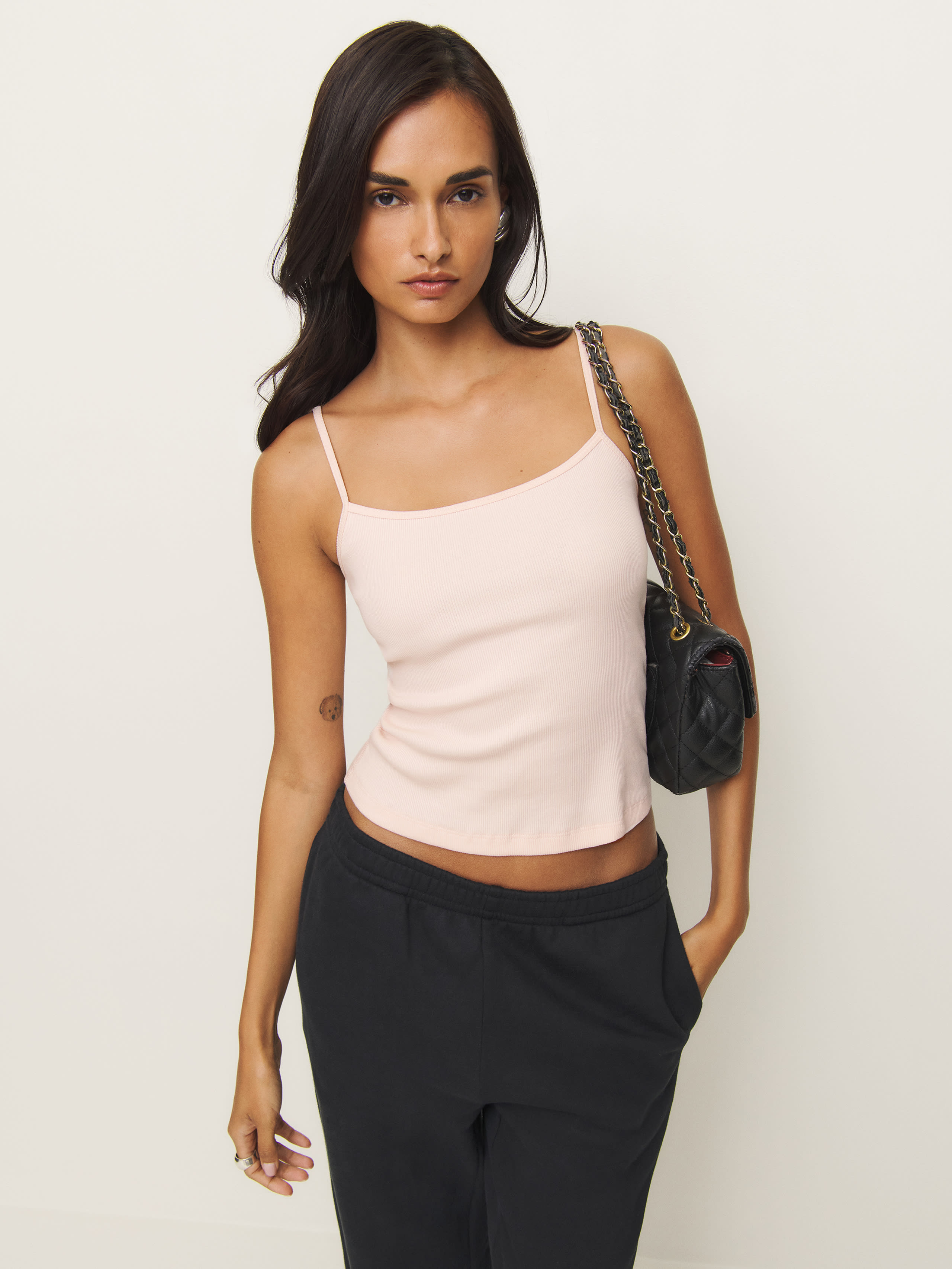 Reformation Avi Tank In Sorbet