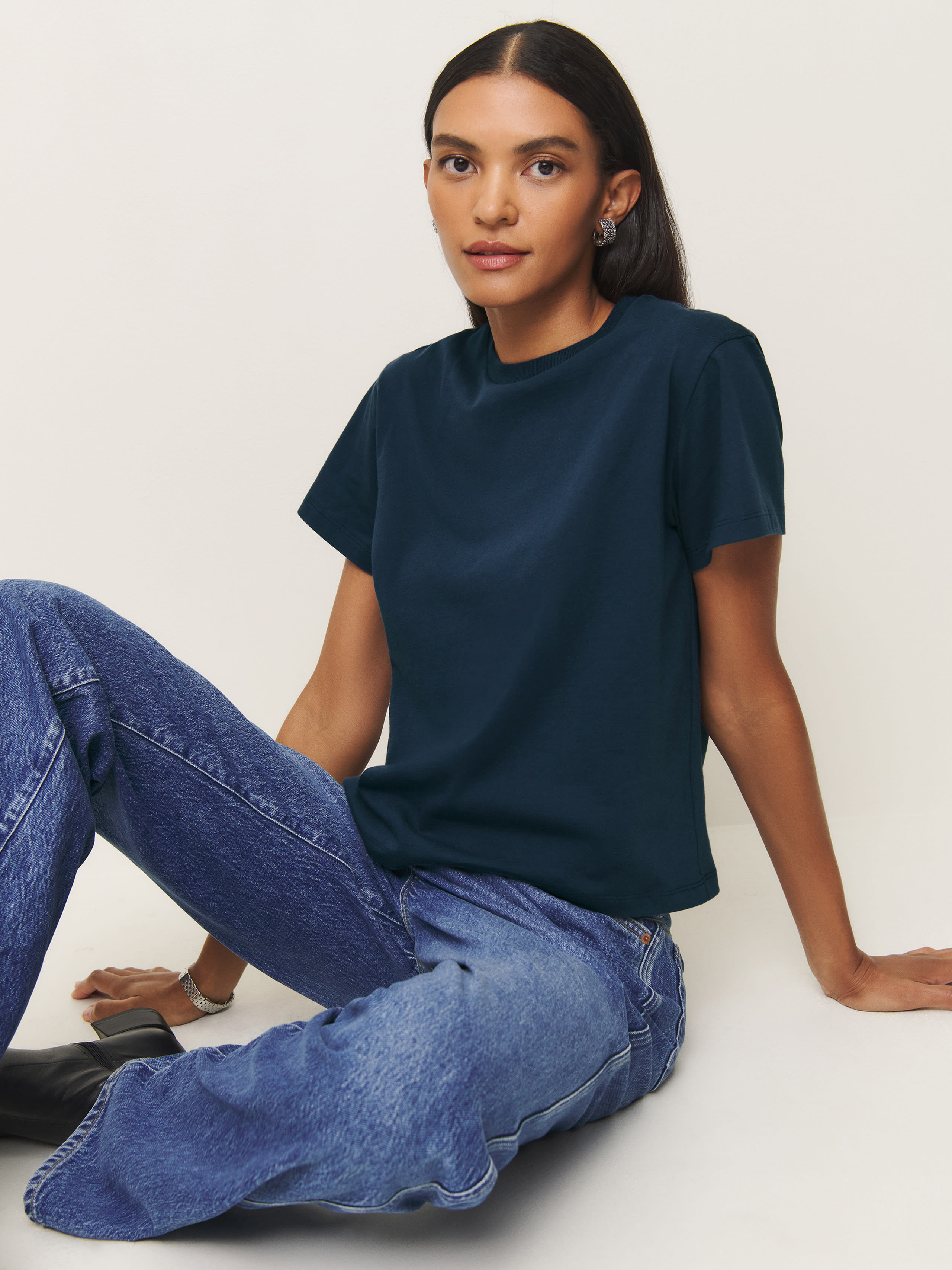 REFORMATION ROWAN CREW TEE 
