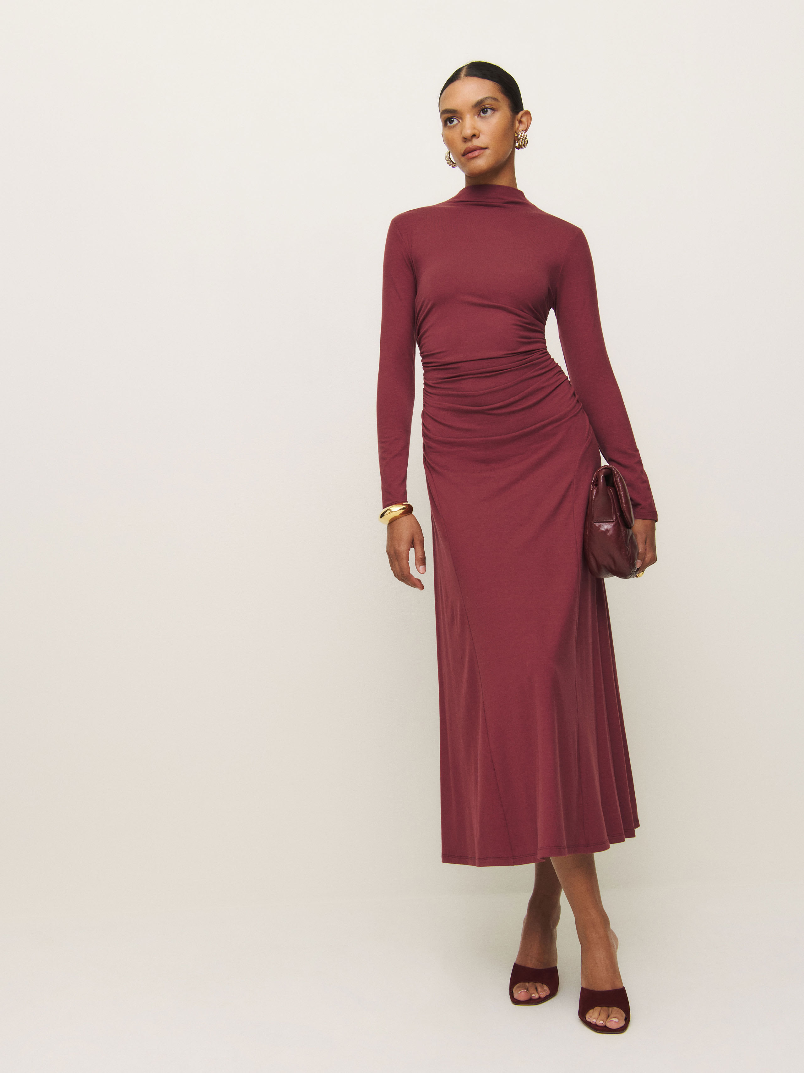 Reformation Nemy Knit Dress In Chianti