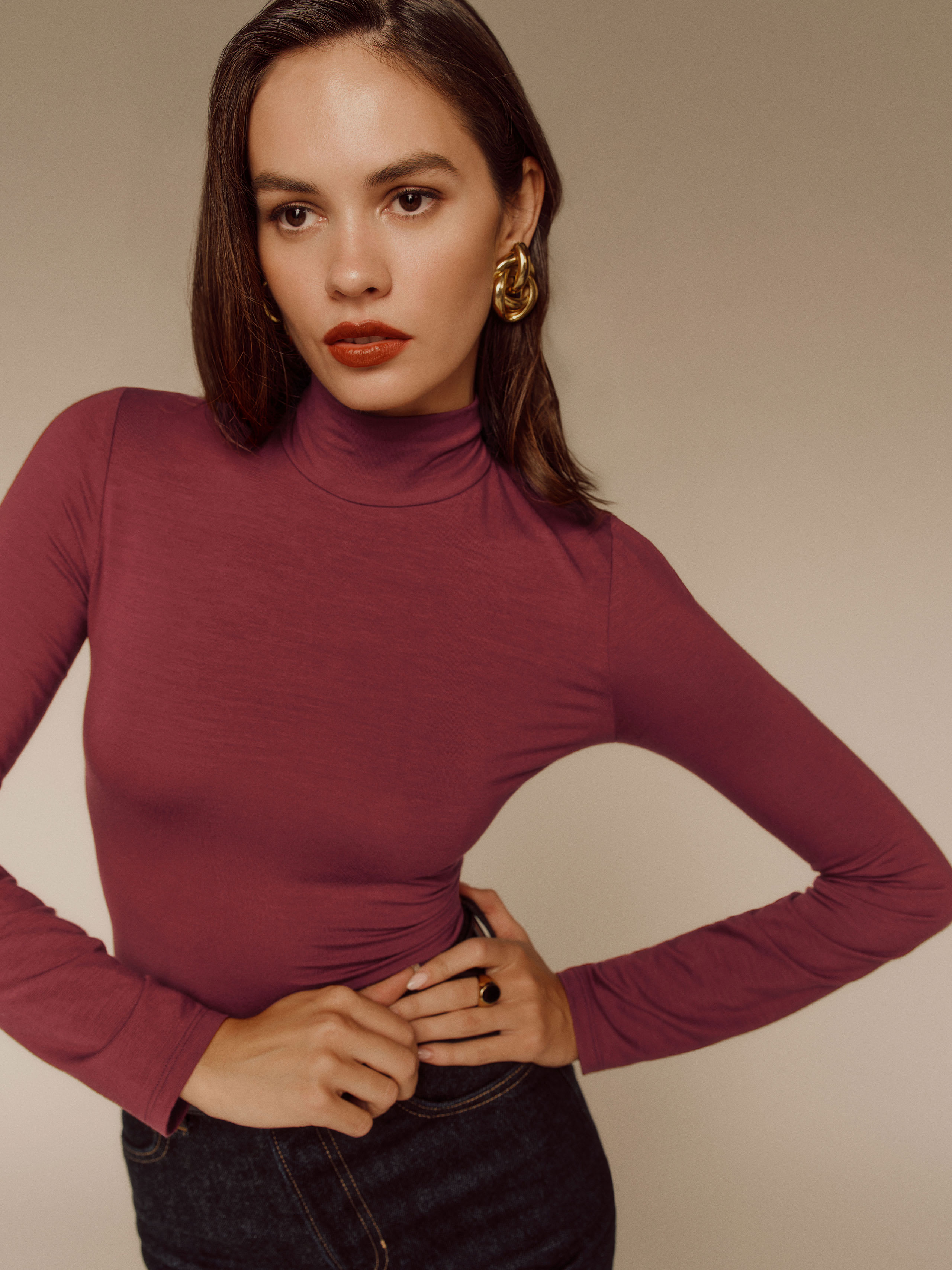 Reformation Nell Knit Top In Chianti