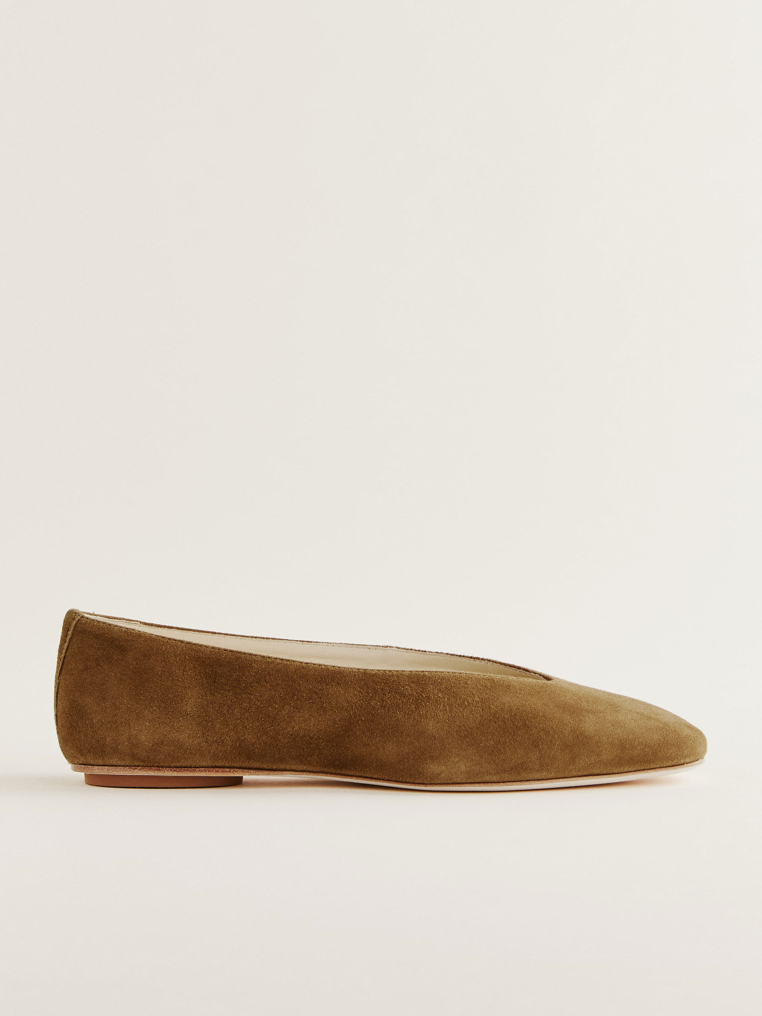 Reformation Prudence Ballet Flat In Bog Suede