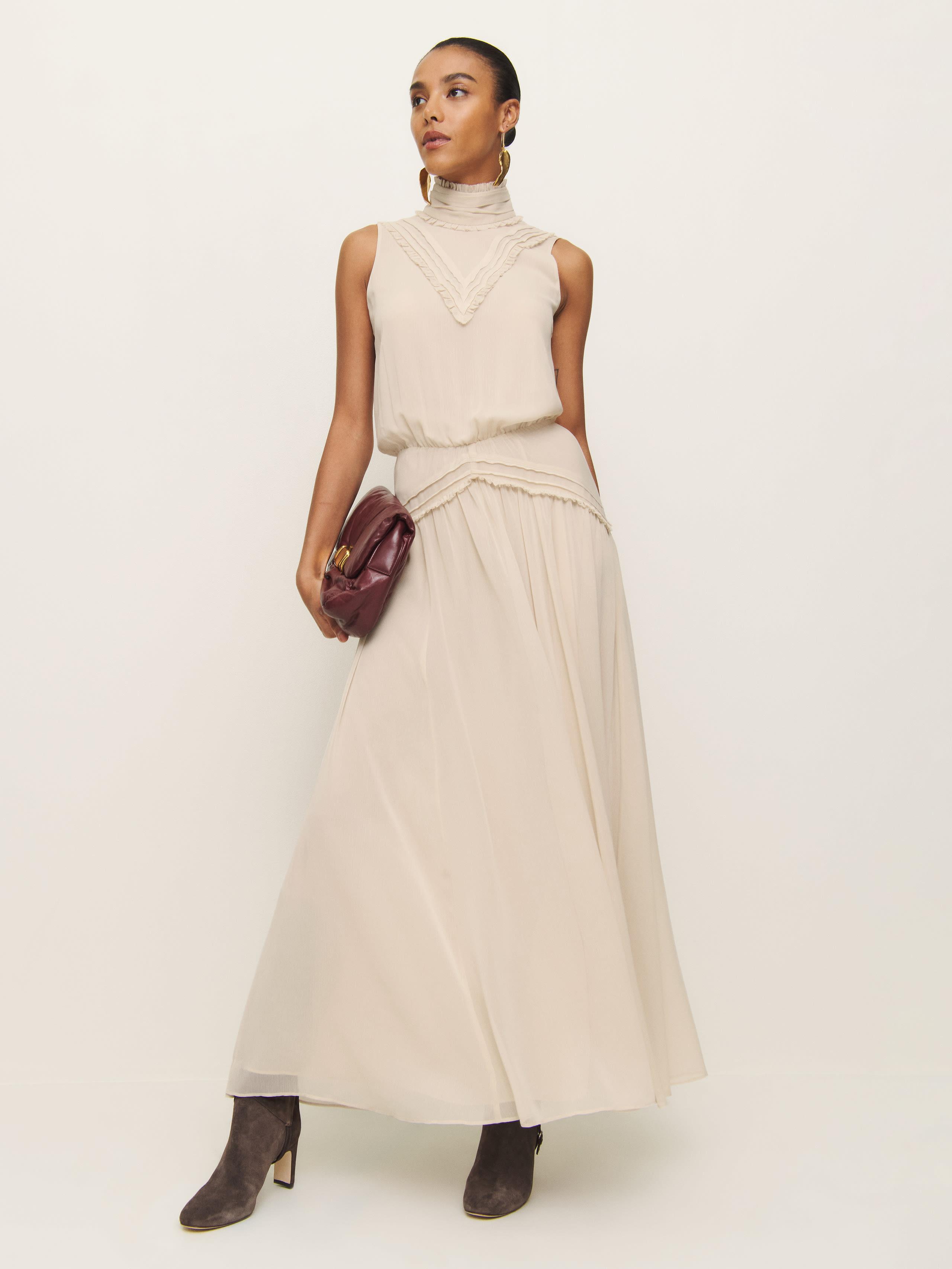 Reformation Vania Dress In Cream