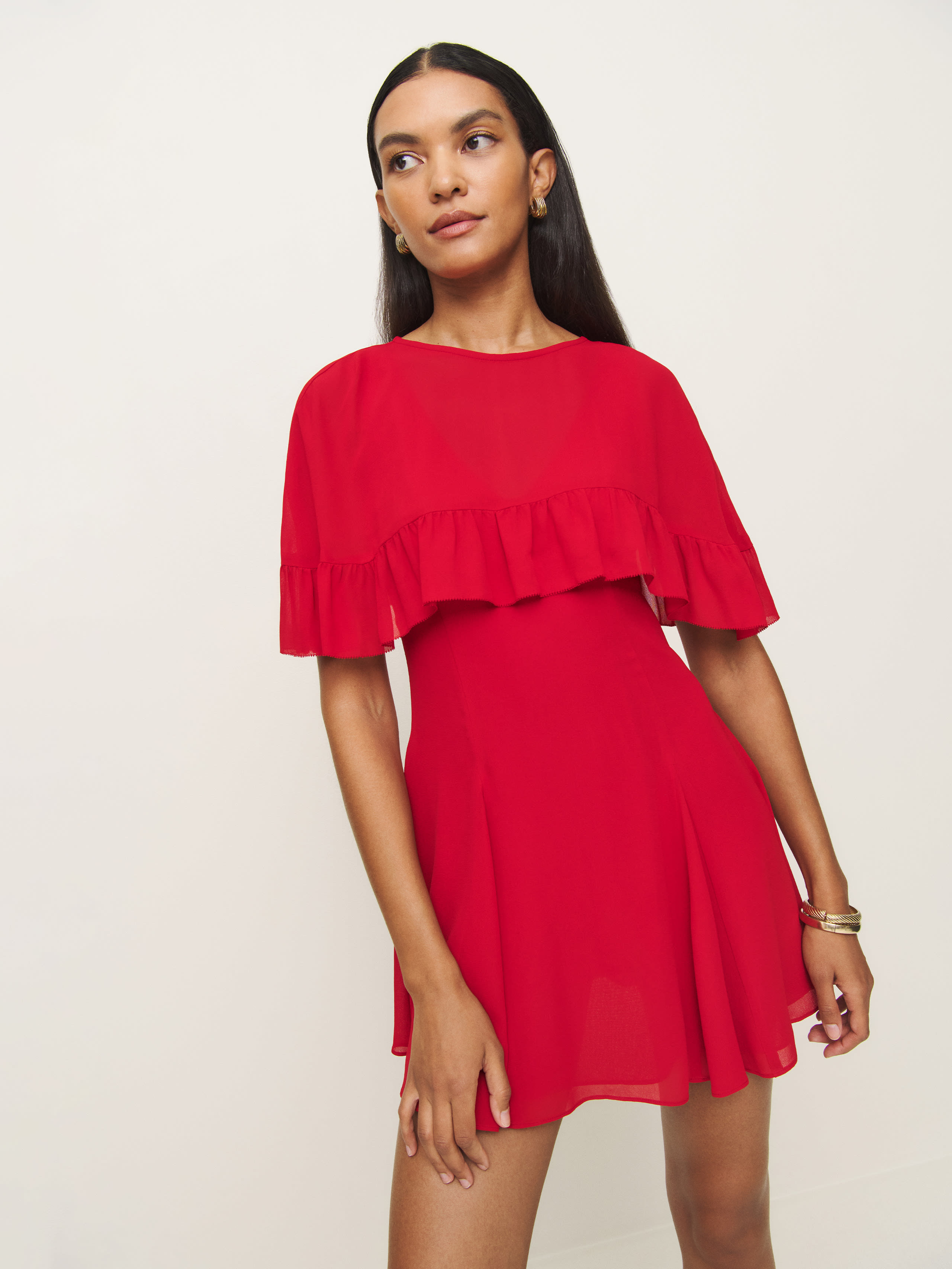 Reformation Zelena Dress In Lipstick