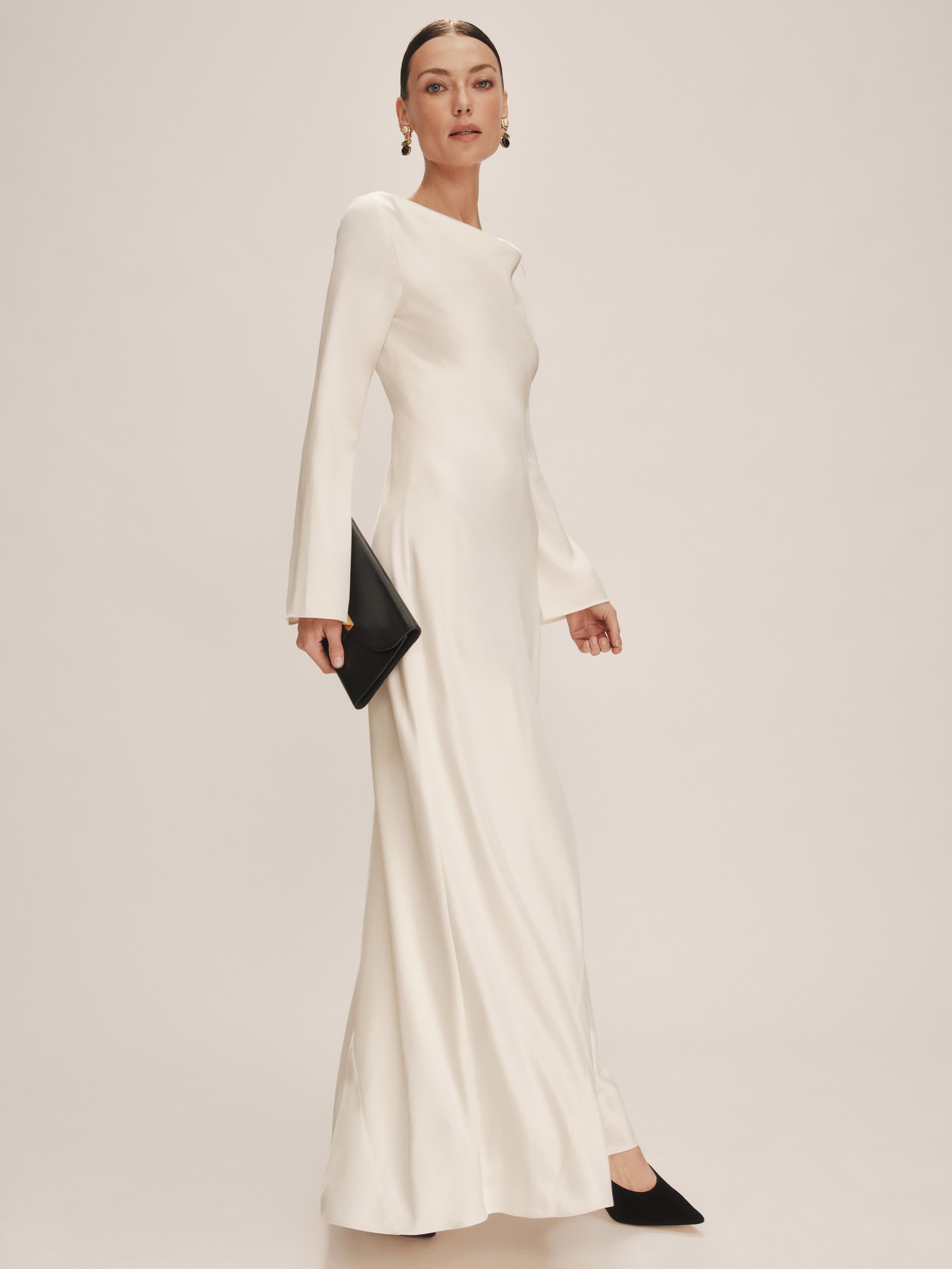 REFORMATION CIANA SATIN DRESS