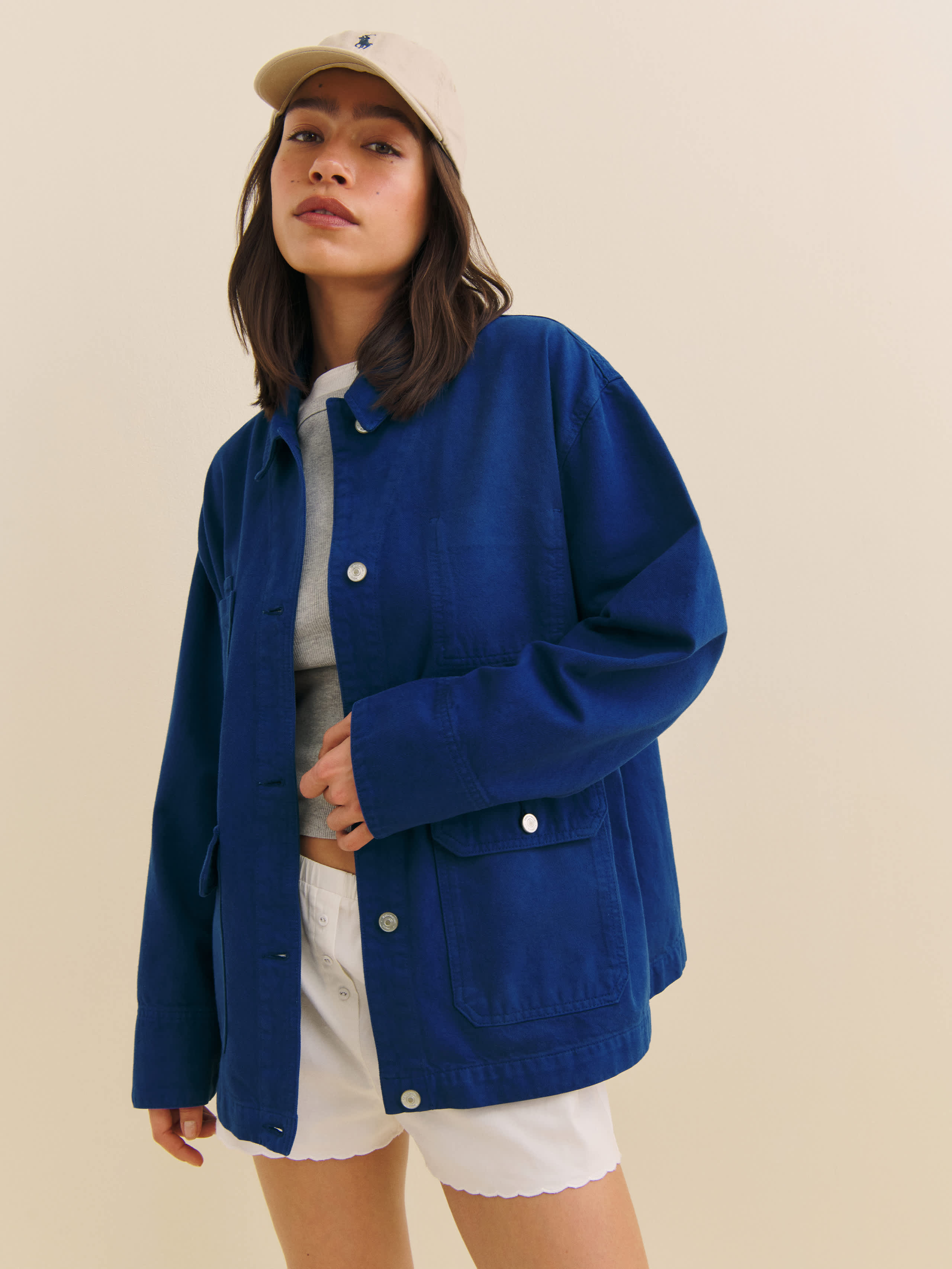 REFORMATION CALLUM DENIM CHORE JACKET 