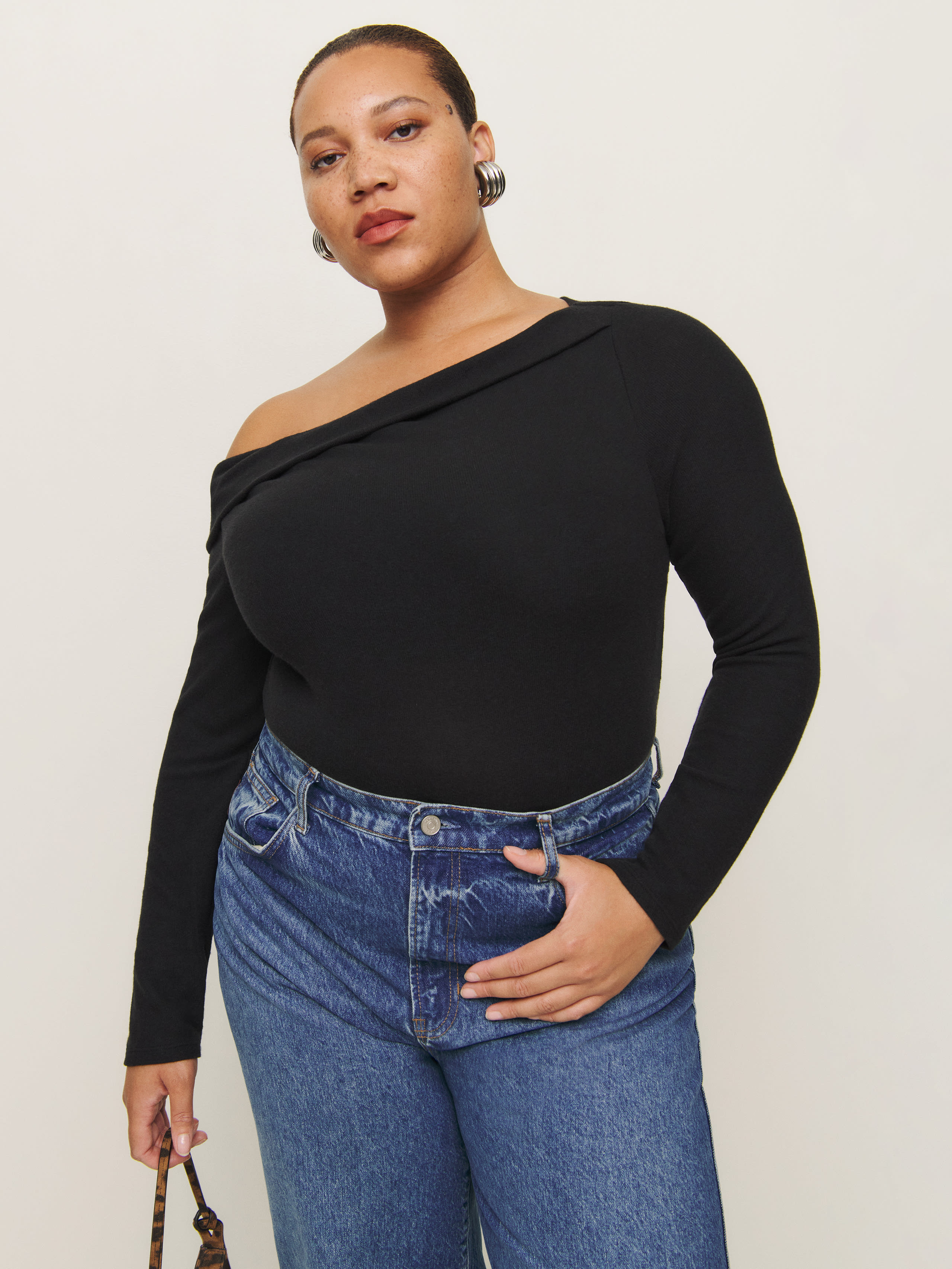 Reformation Elio Knit Top Es In Black