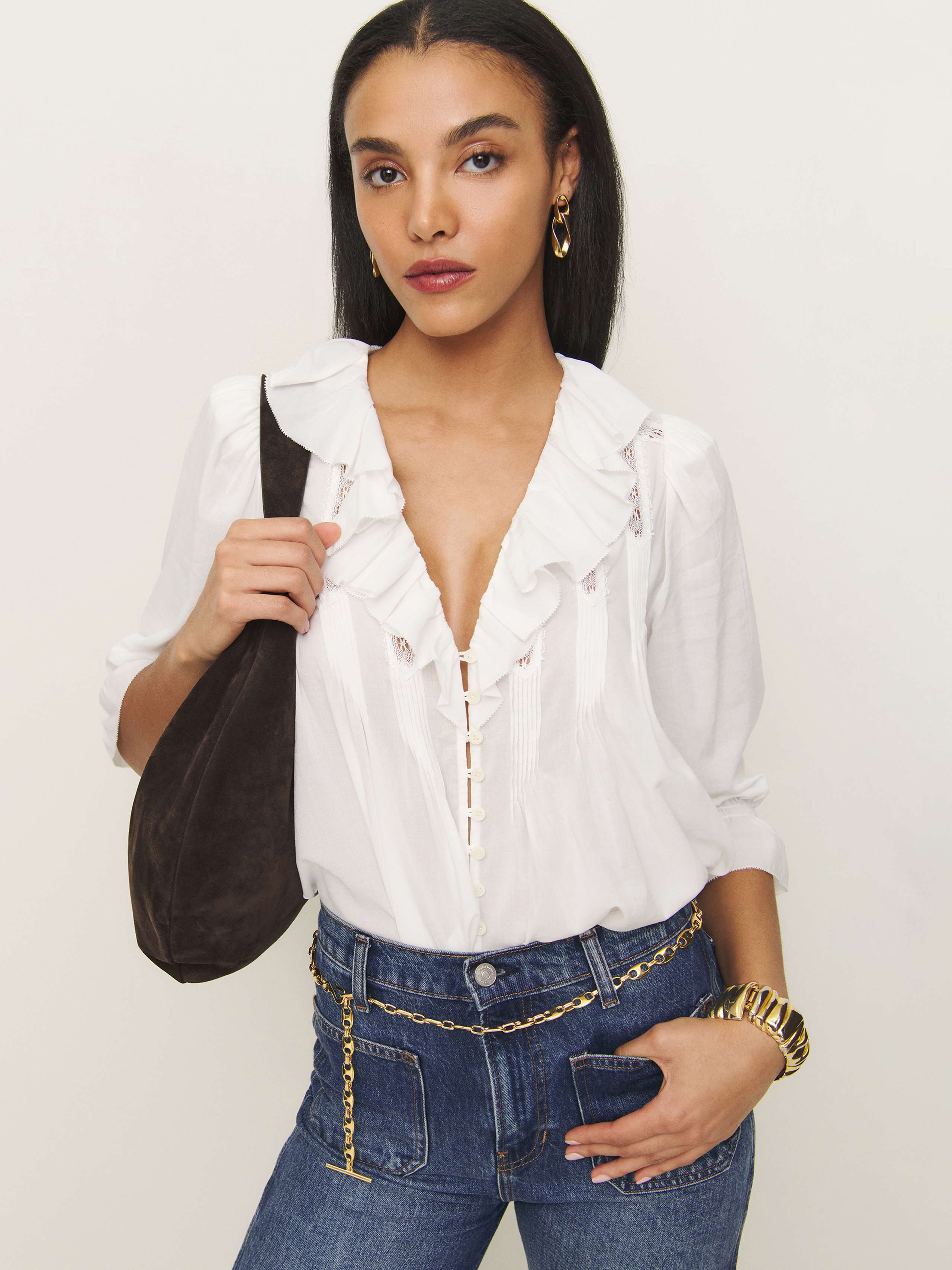 Reformation Perry Top In White