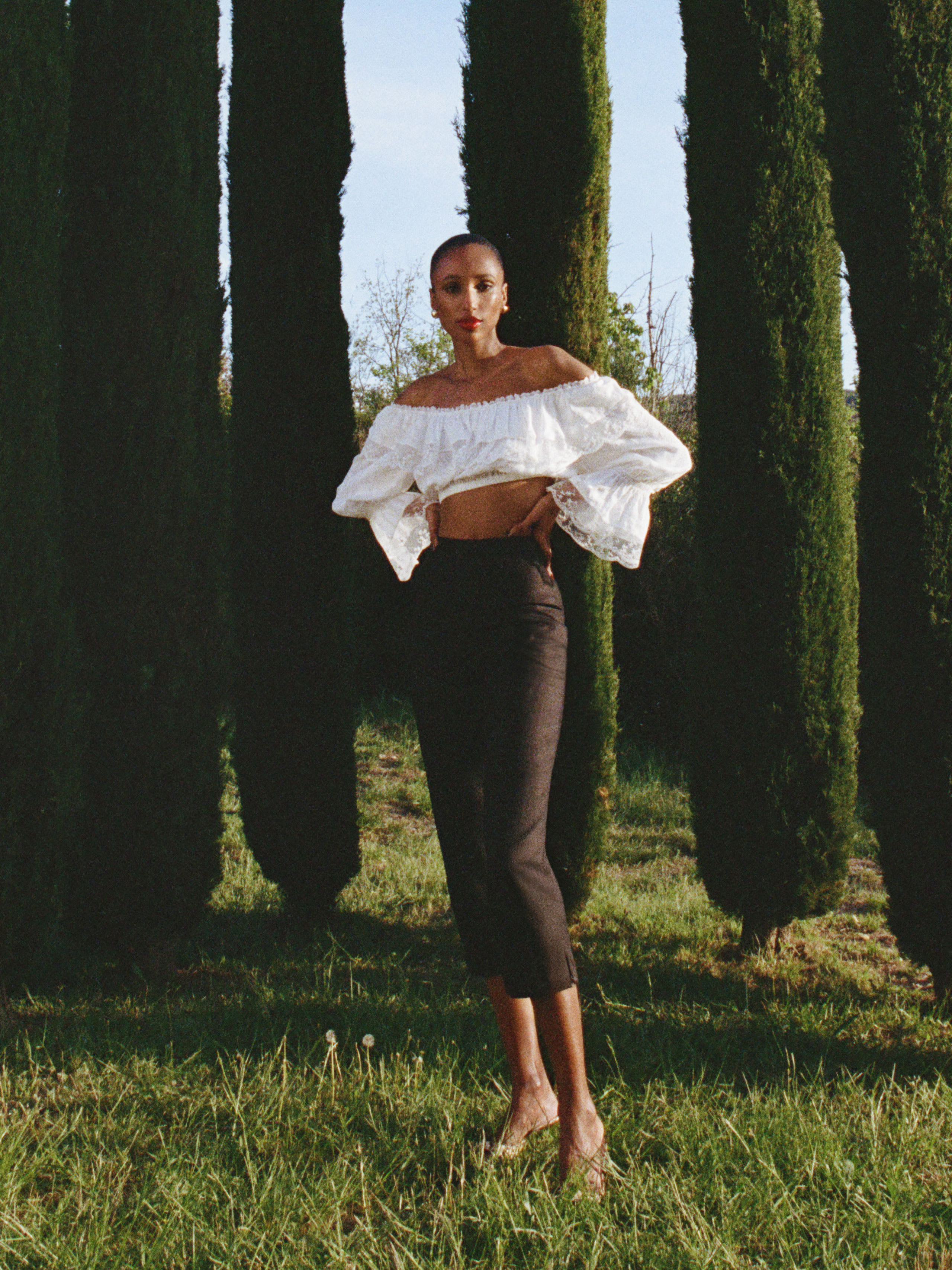 Reformation Petra Low Rise Linen Pedal Pusher Pants In Black