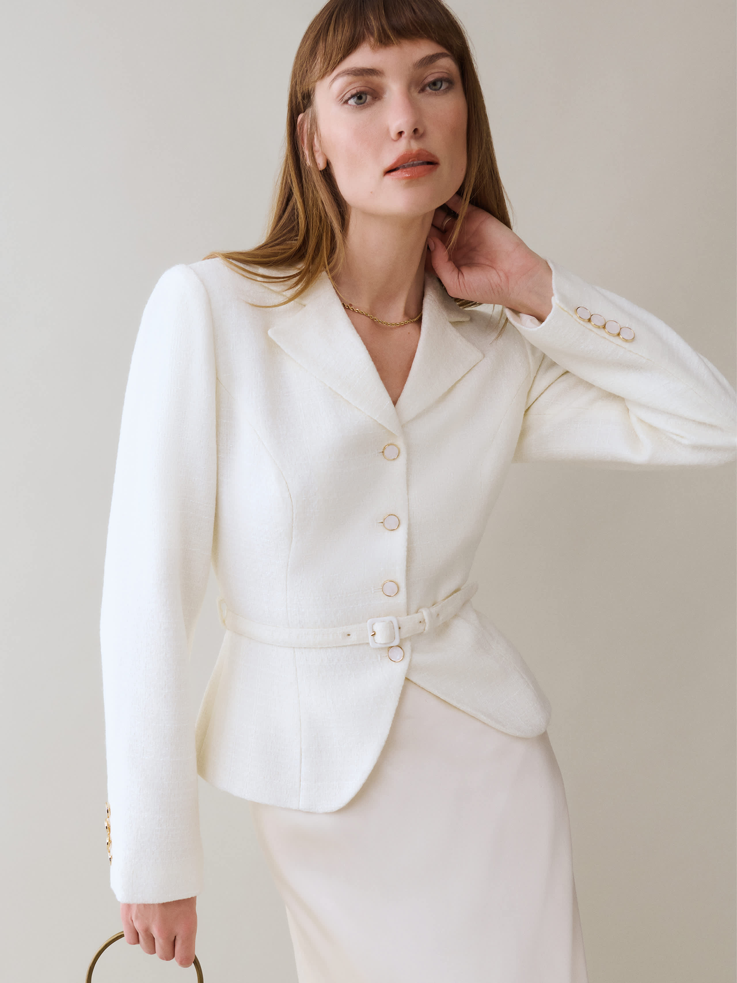 Reformation Mabel Jacket In White