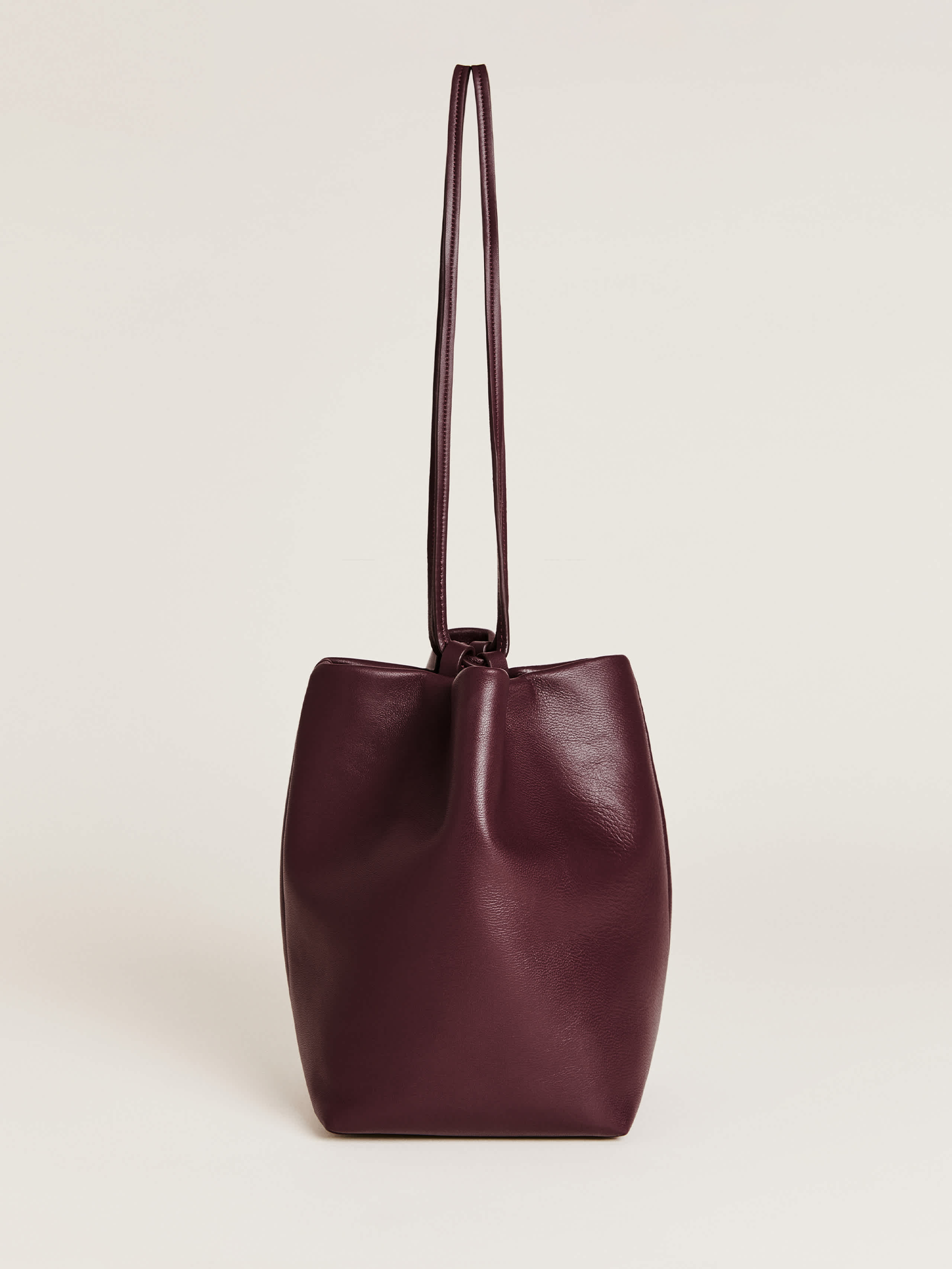 Reformation Dimitra Pouch Bag In Ruby Leather