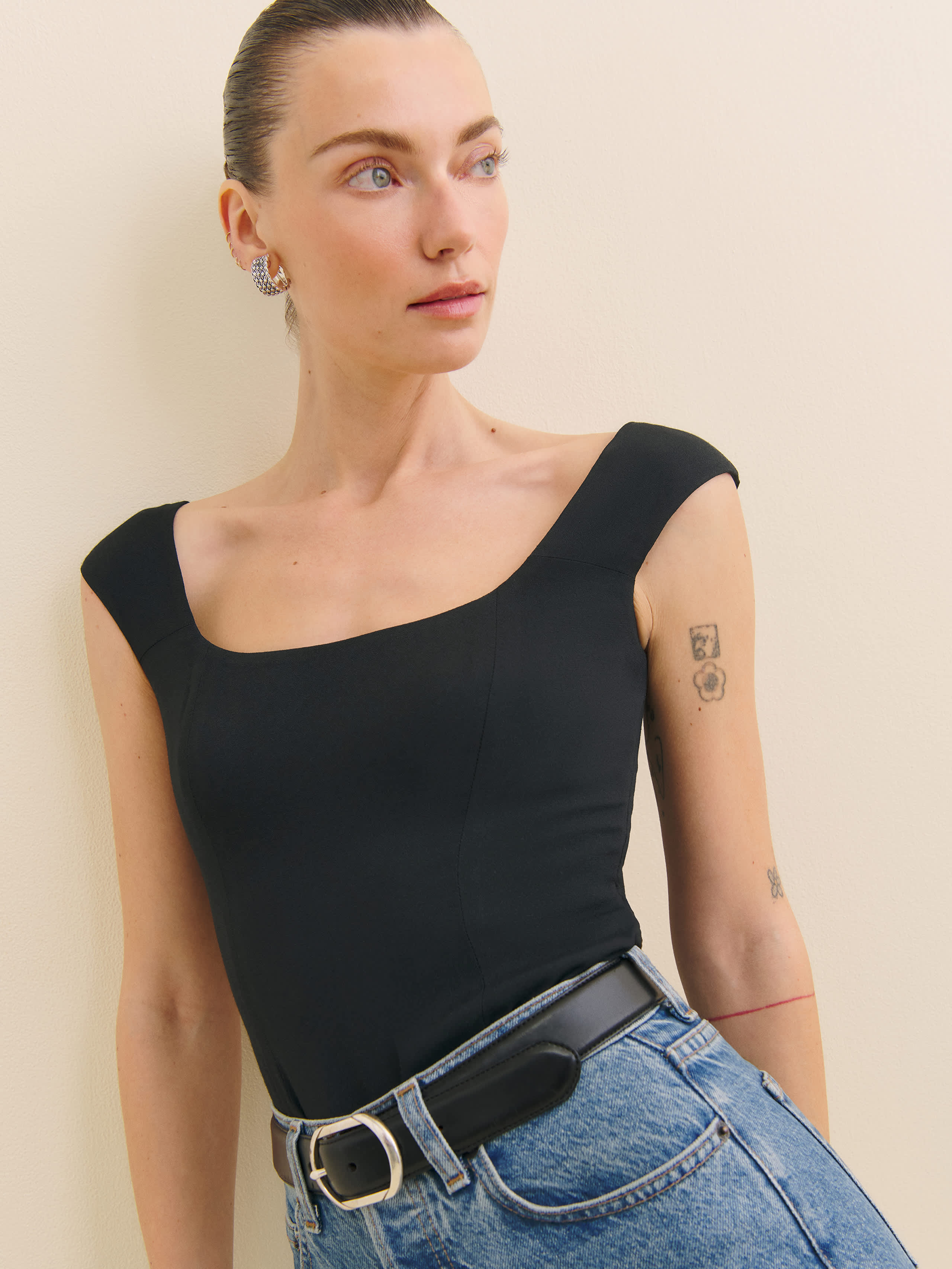 Shop Reformation Navi Top In Black