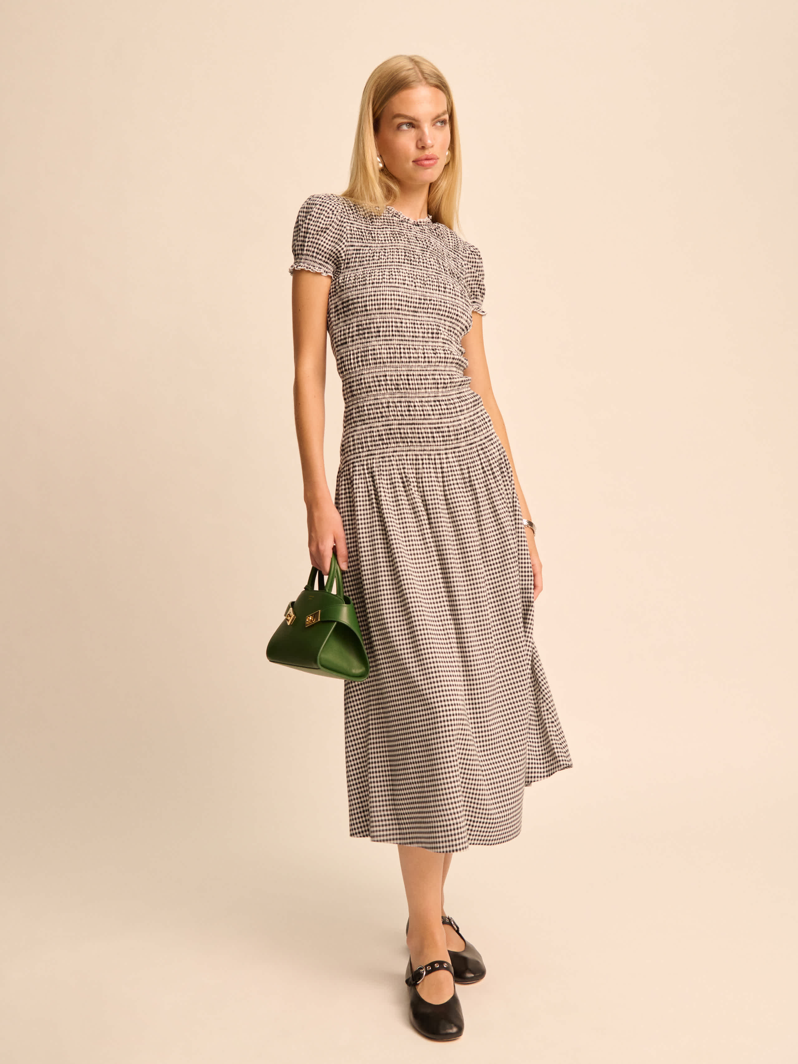 Shop Reformation Kiria Dress In Remy Check