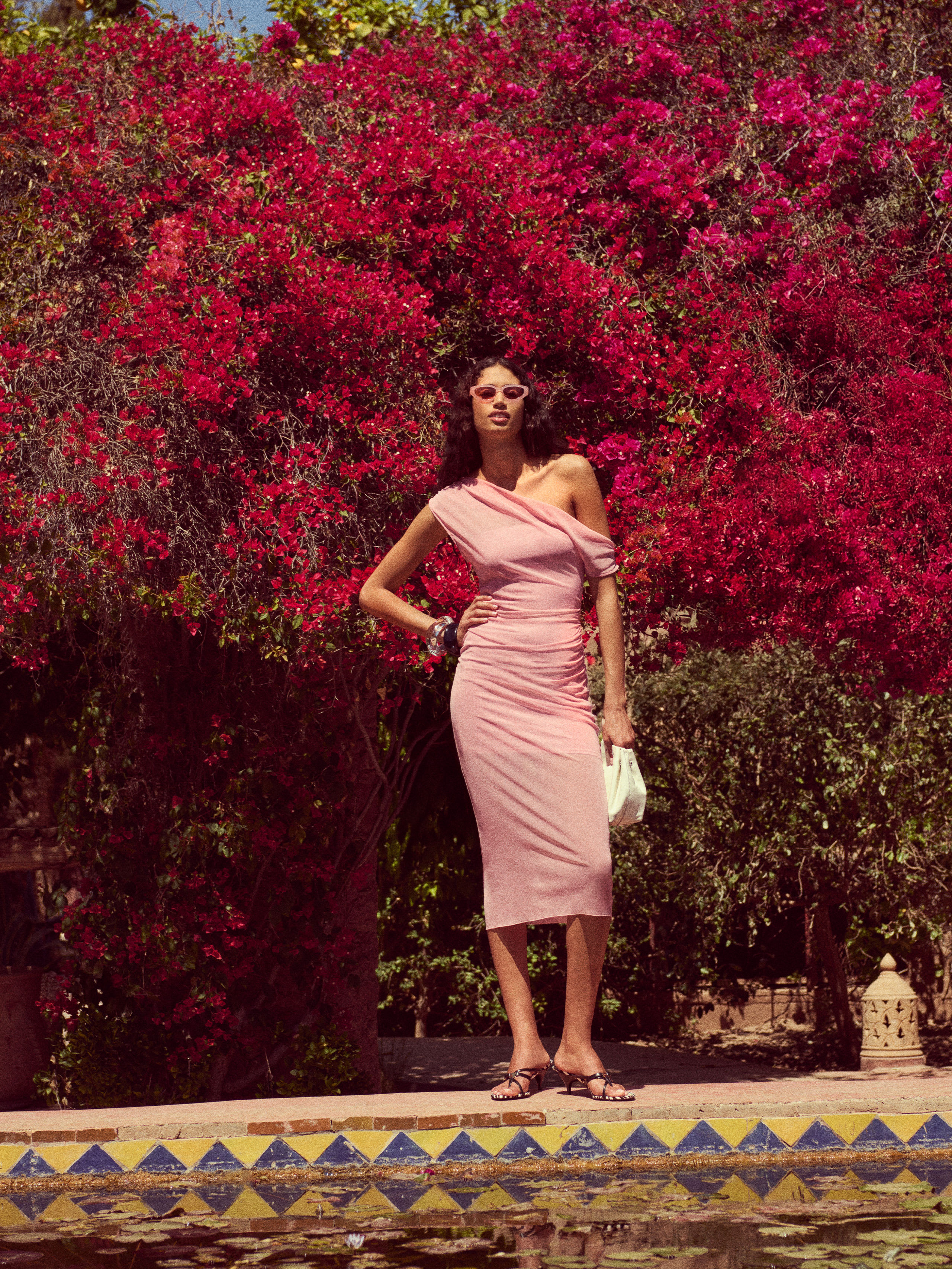 REFORMATION ADRIELLE KNIT DRESS PINK XL