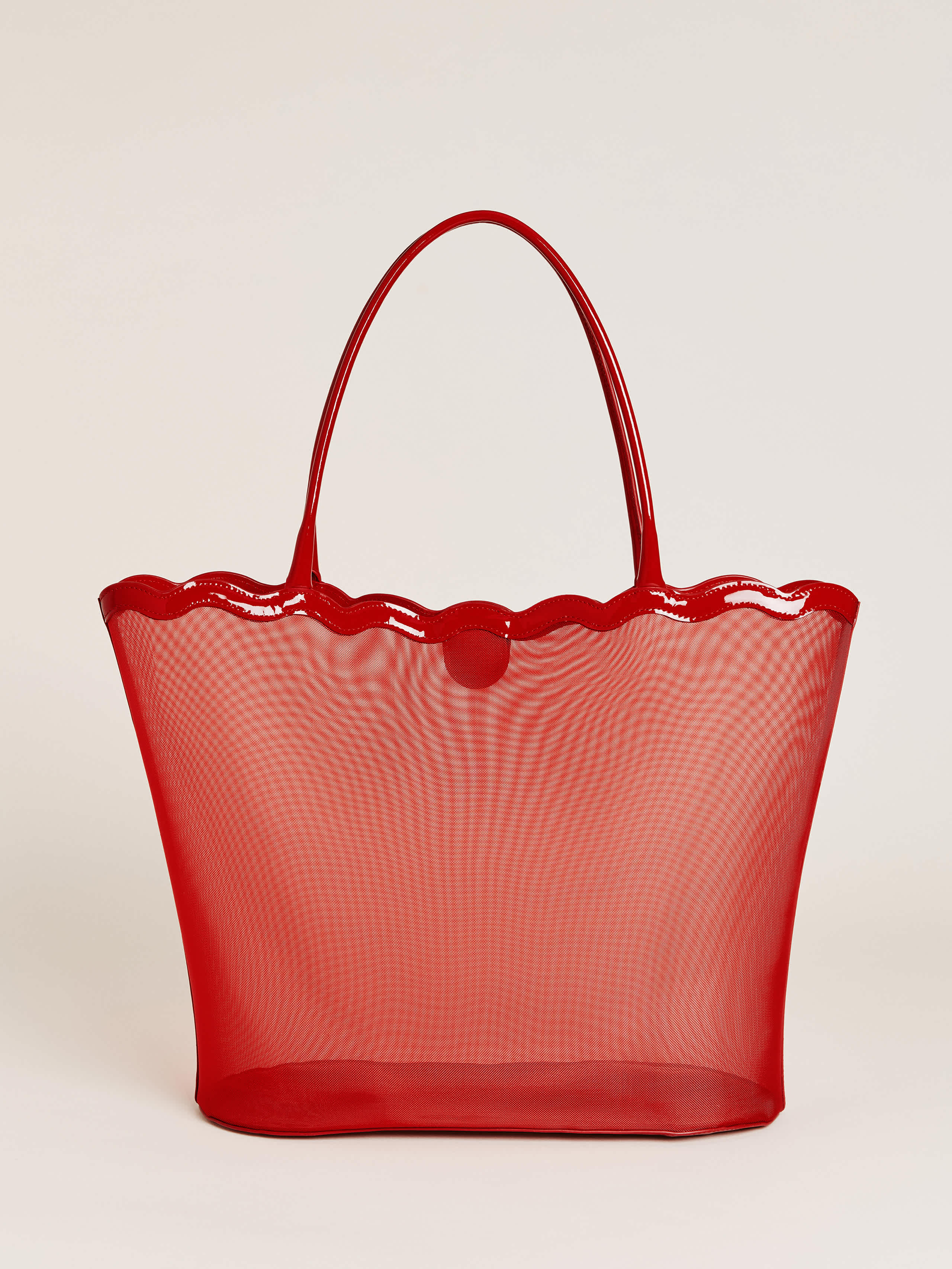 Reformation Isabella Tote In Red Mesh