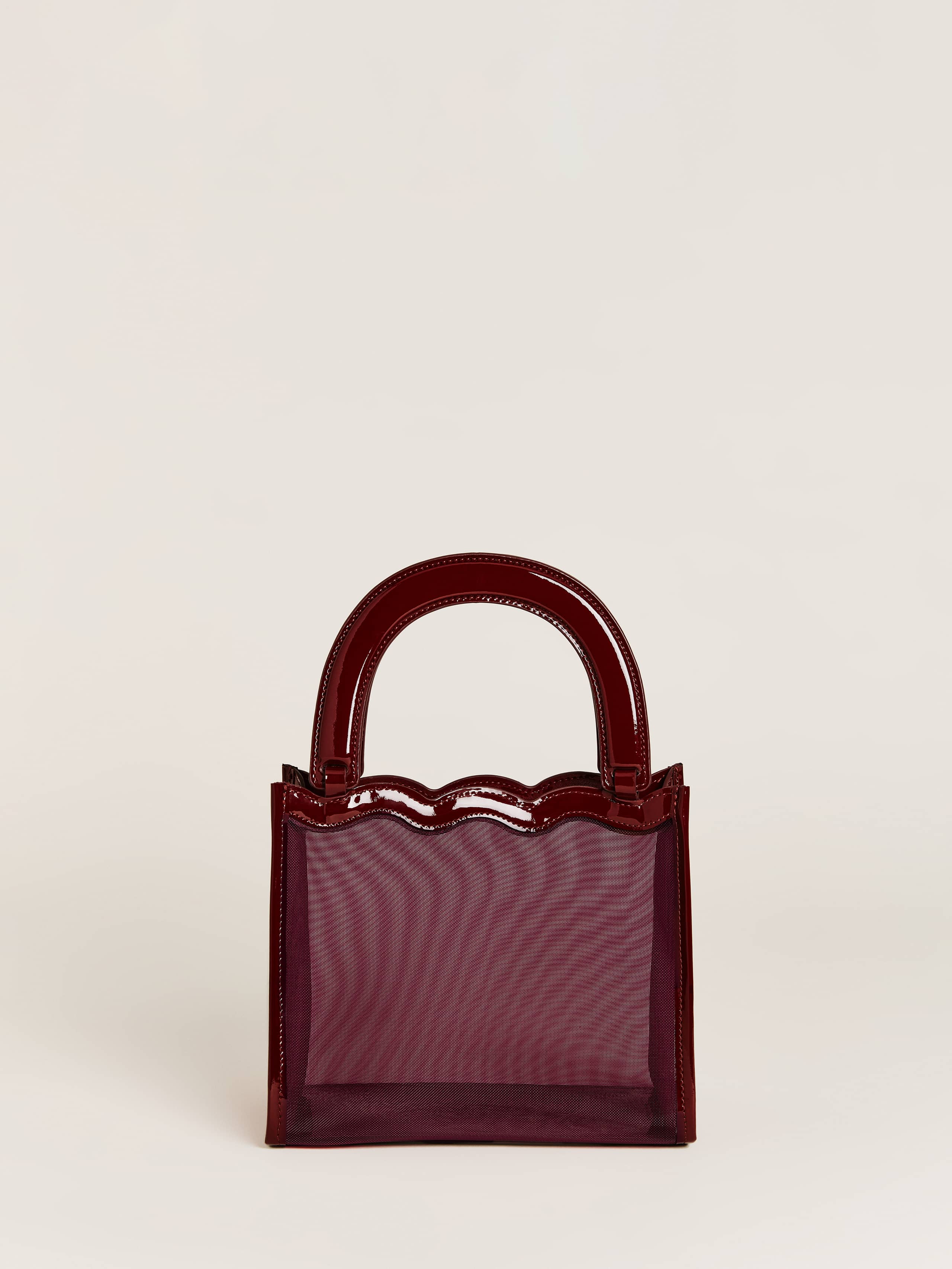 Reformation Emma Mini Bag In Ruby Mesh