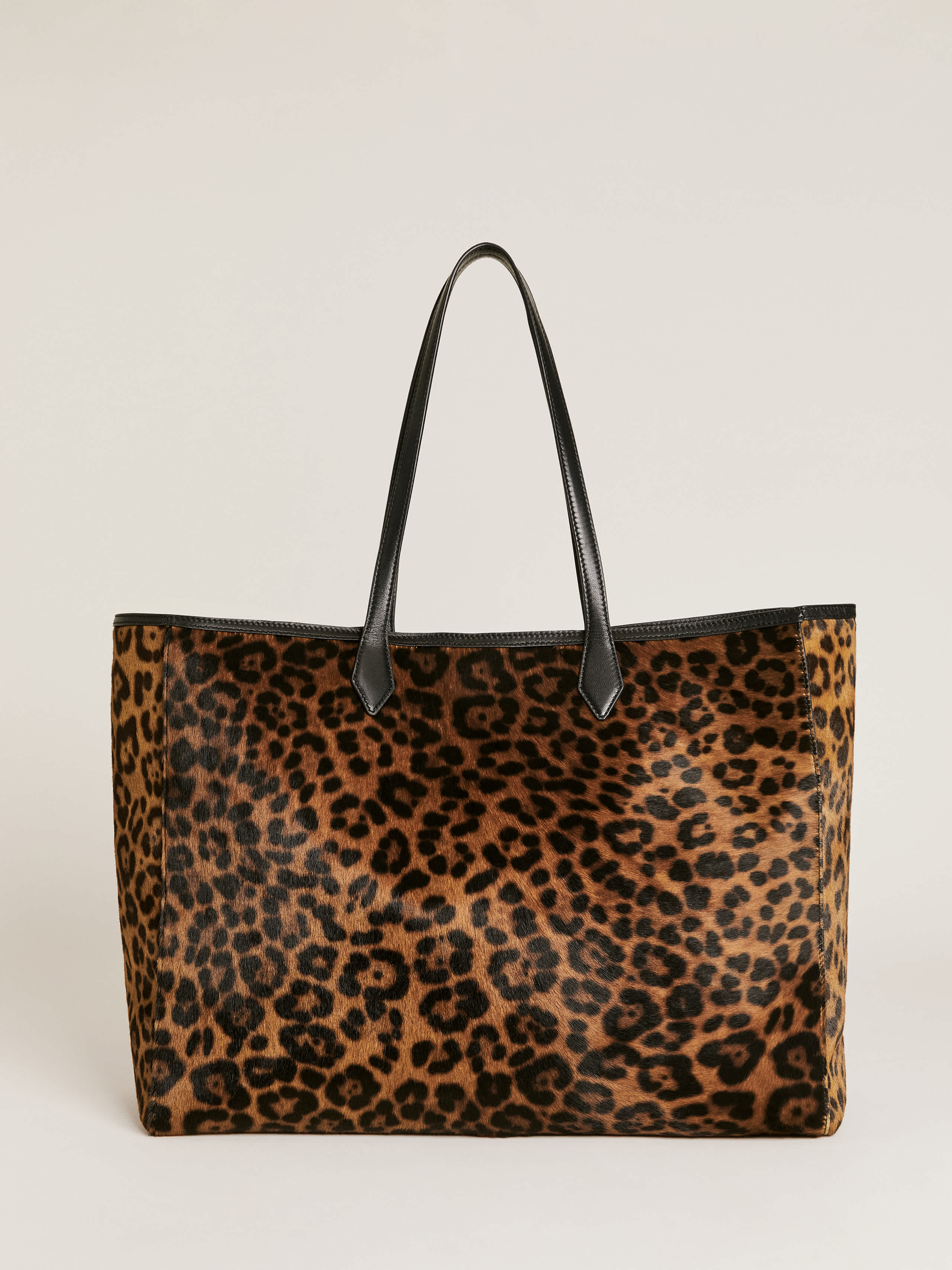 Reformation Sofia Tote In Leopard Haircalf