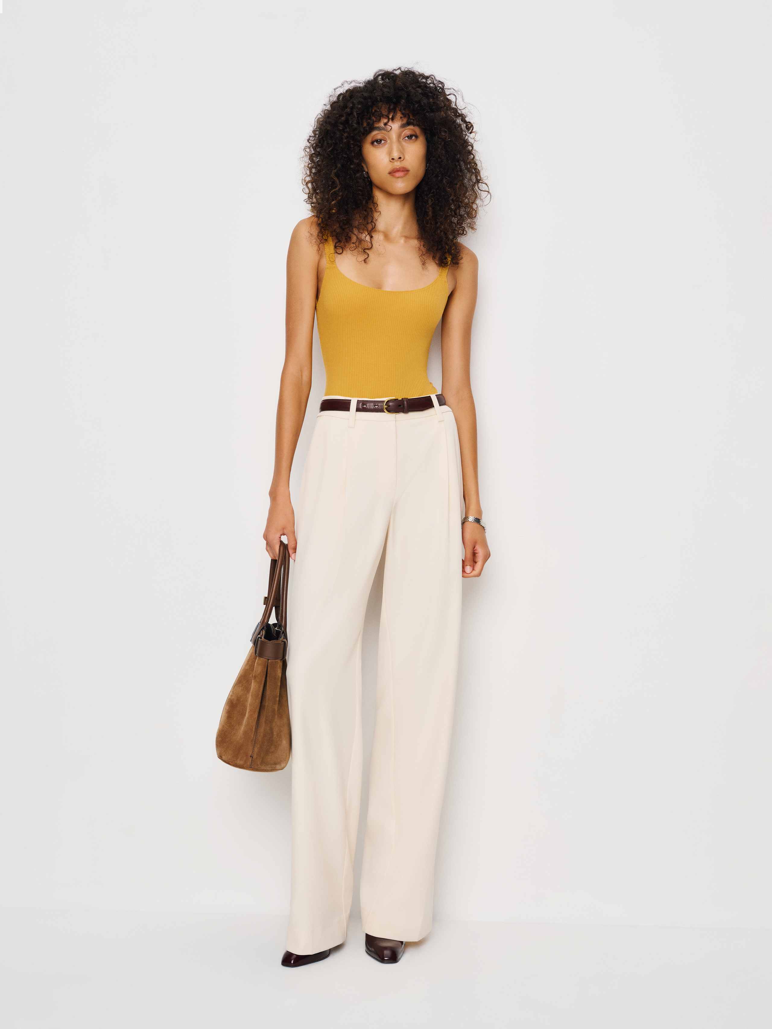 Reformation Amy Bodysuit In Yellow