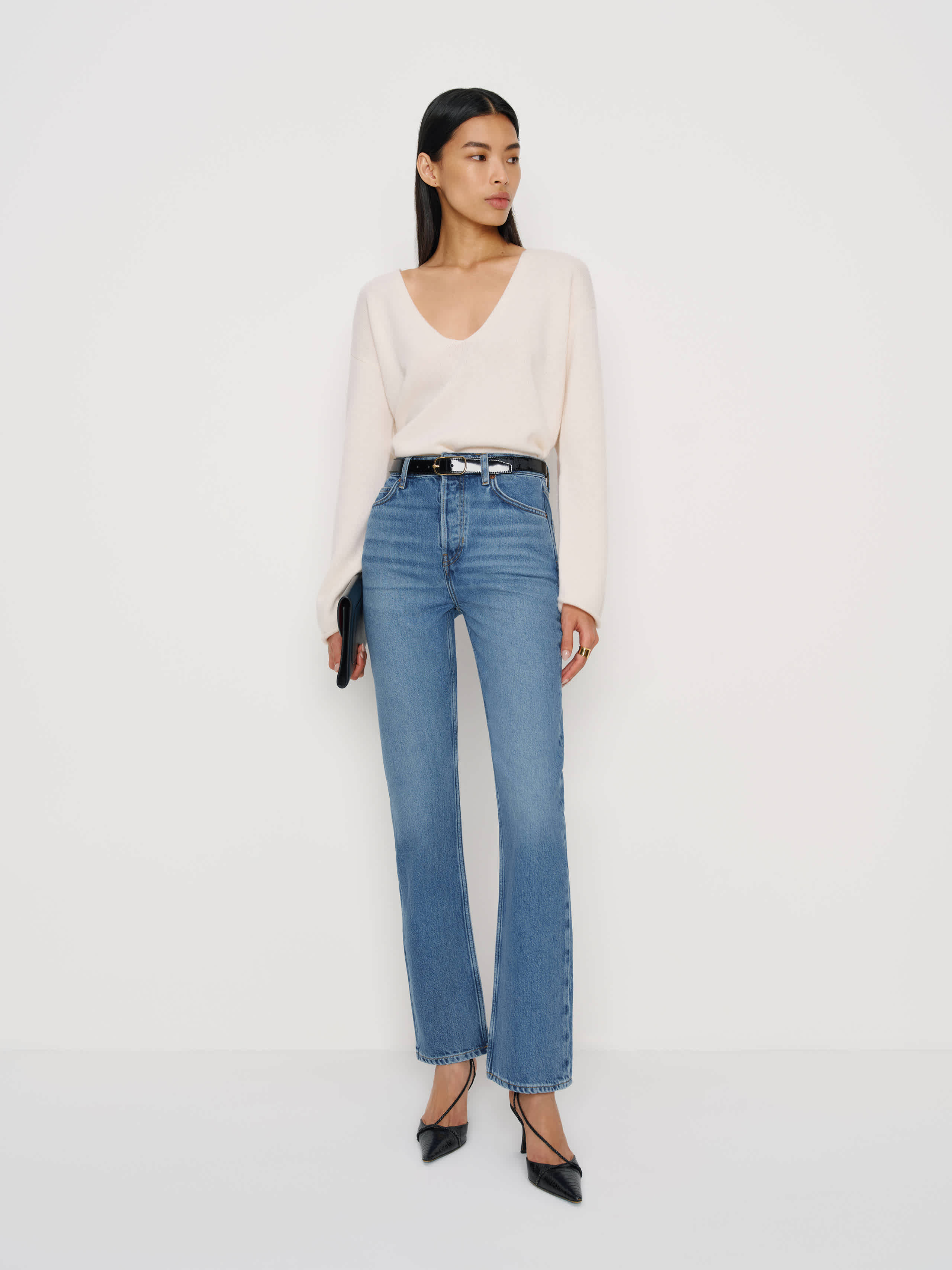 Reformation Cynthia High Rise Straight Jeans