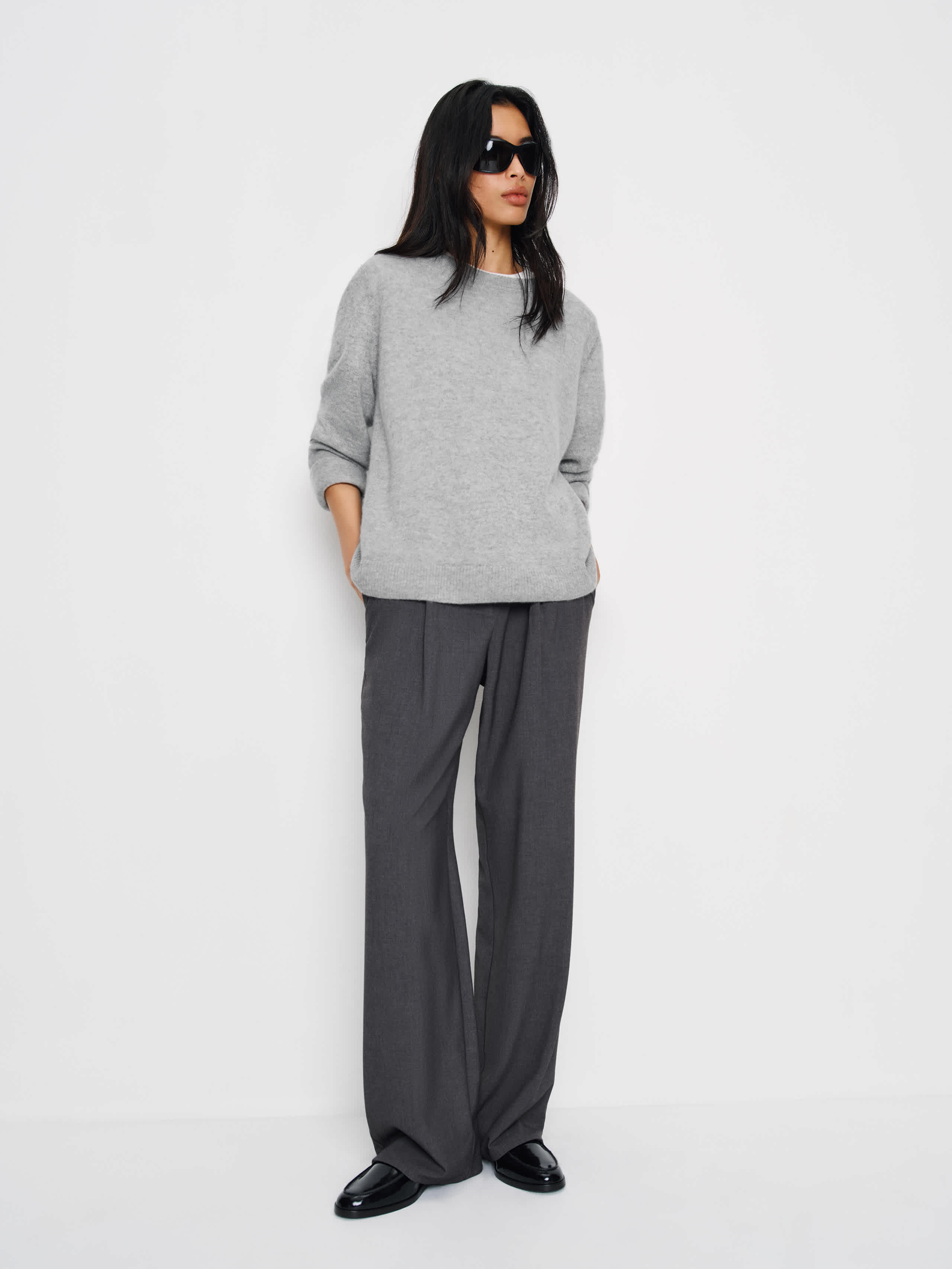 Reformation Cashmere Boyfriend Sweater In Multi