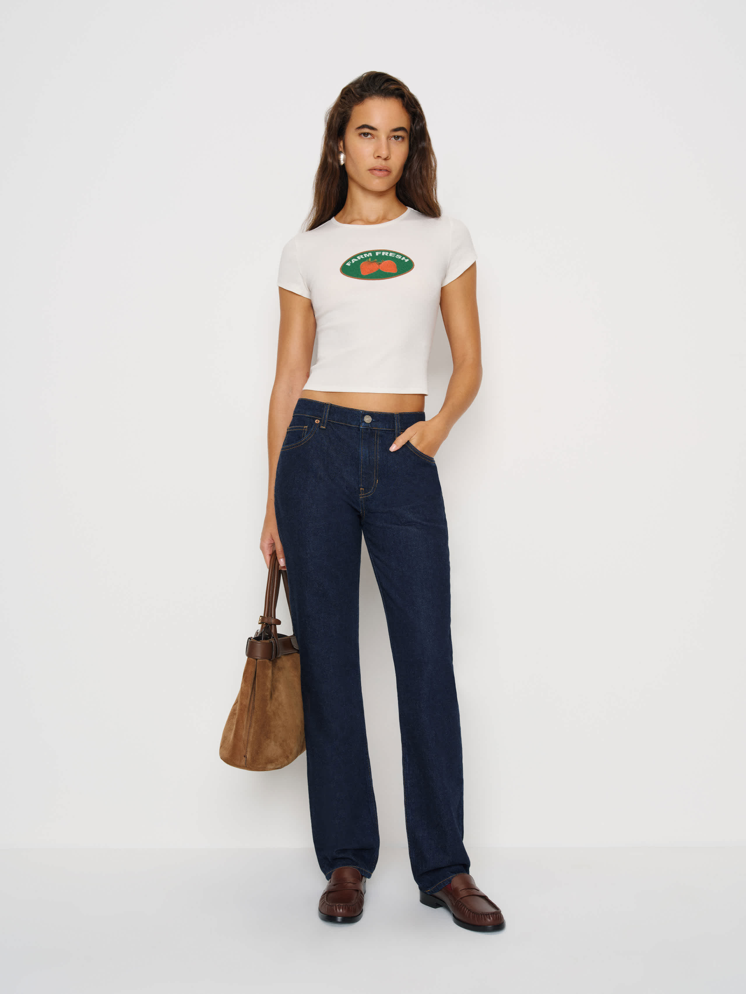 Reformation Muse Tee In White