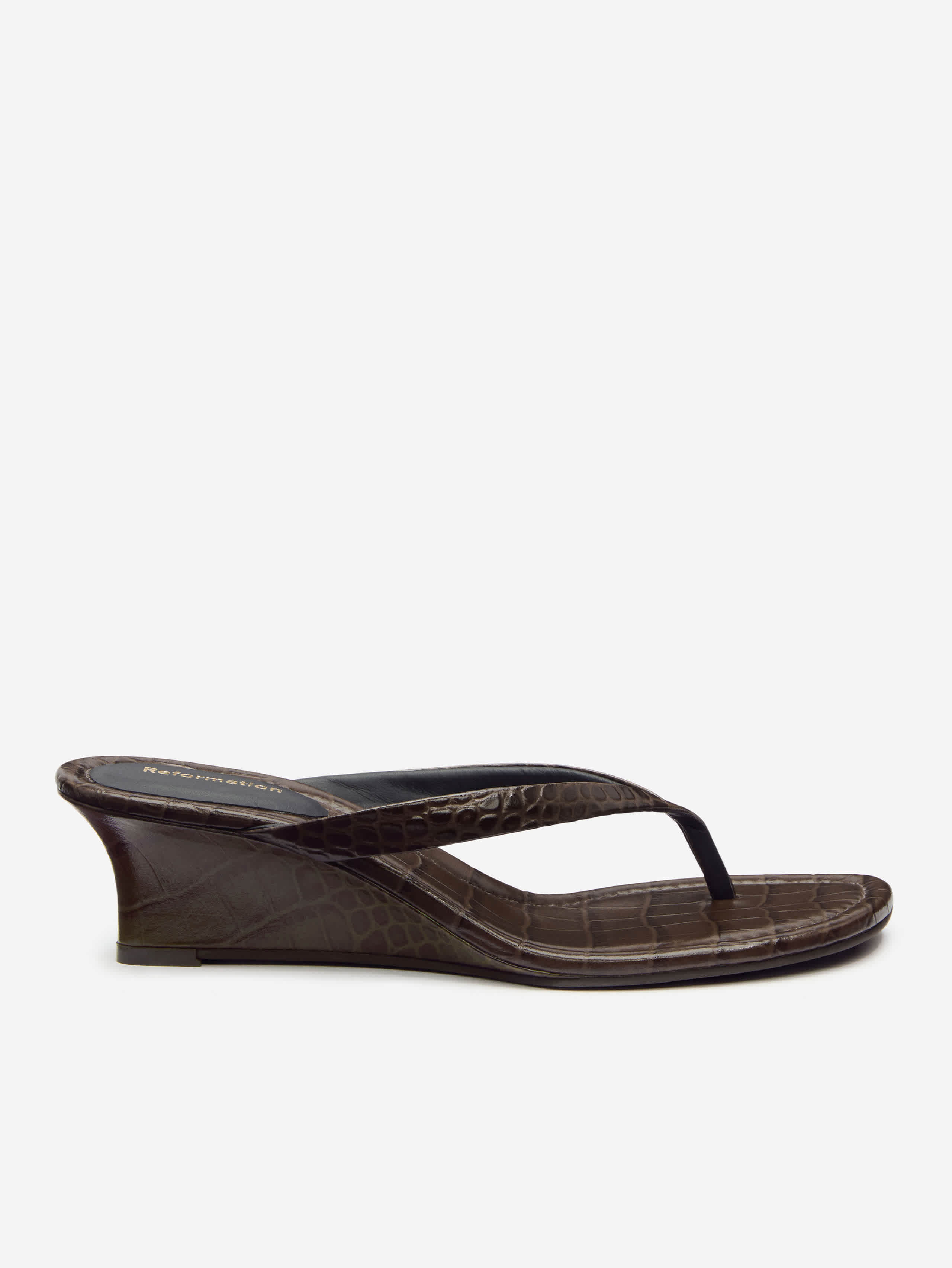 Reformation Amelia Thong Wedge Sandal