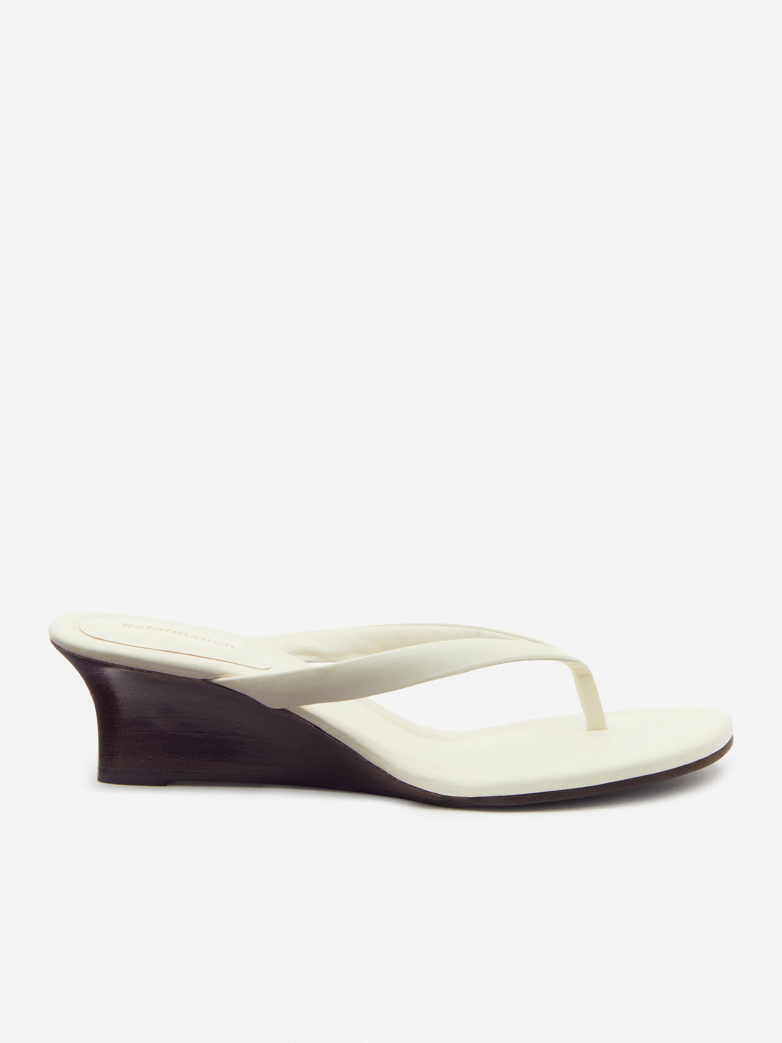Reformation Amelia Thong Wedge Sandal