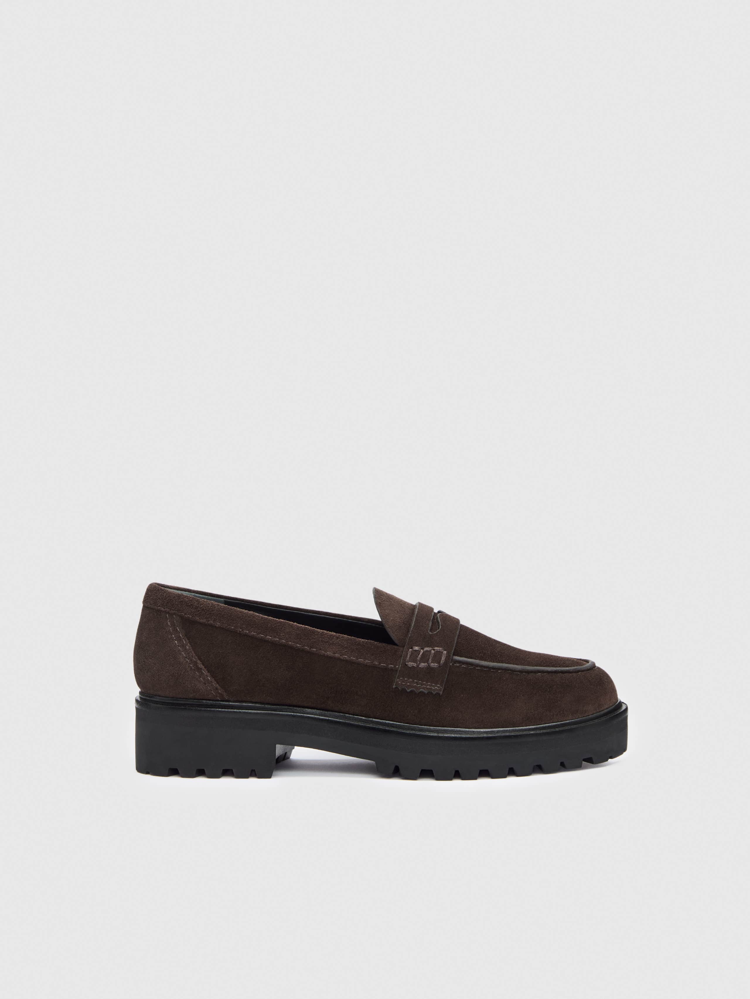 Reformation Agathea Chunky Loafer In Brown